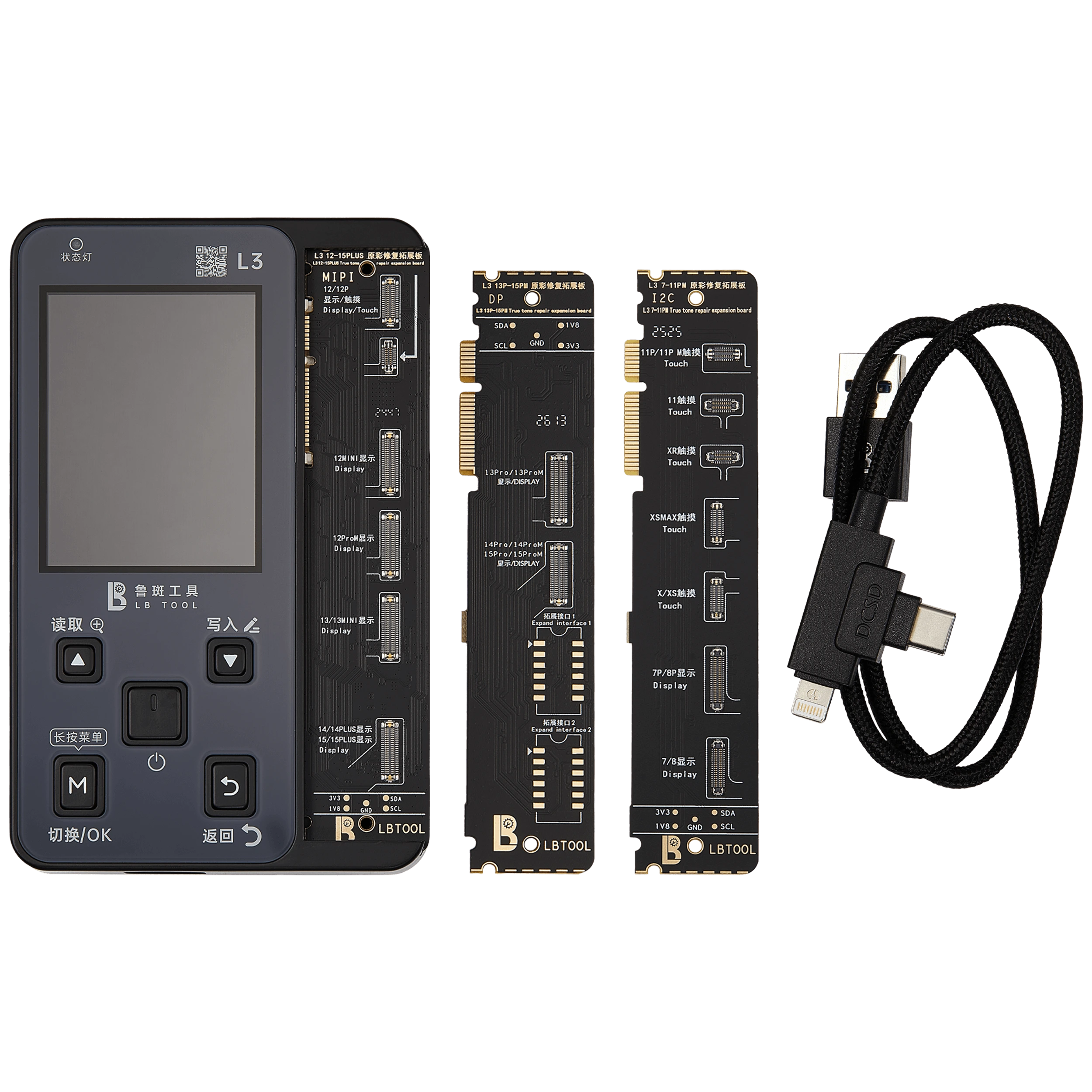 L3 True Tone Programmer Unit con Boards per iPhone 7-15 Pro Max (LB Tool)