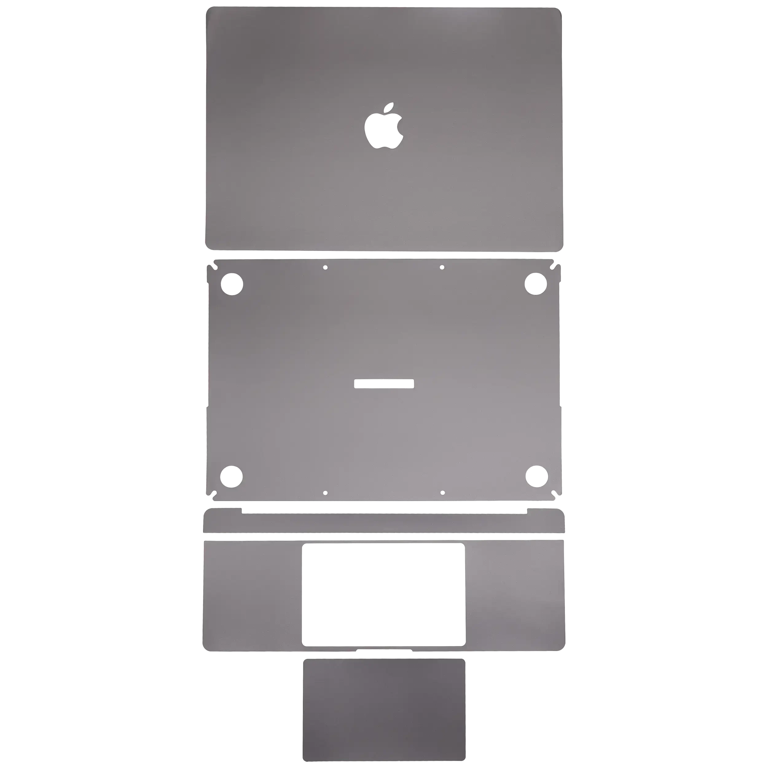 4in1 (Top, Bottom, tastiera, Trackpad) Skin per MacBook Air 13" Retina (A2337 / Late 2020) (M1) (Grigio siderale)