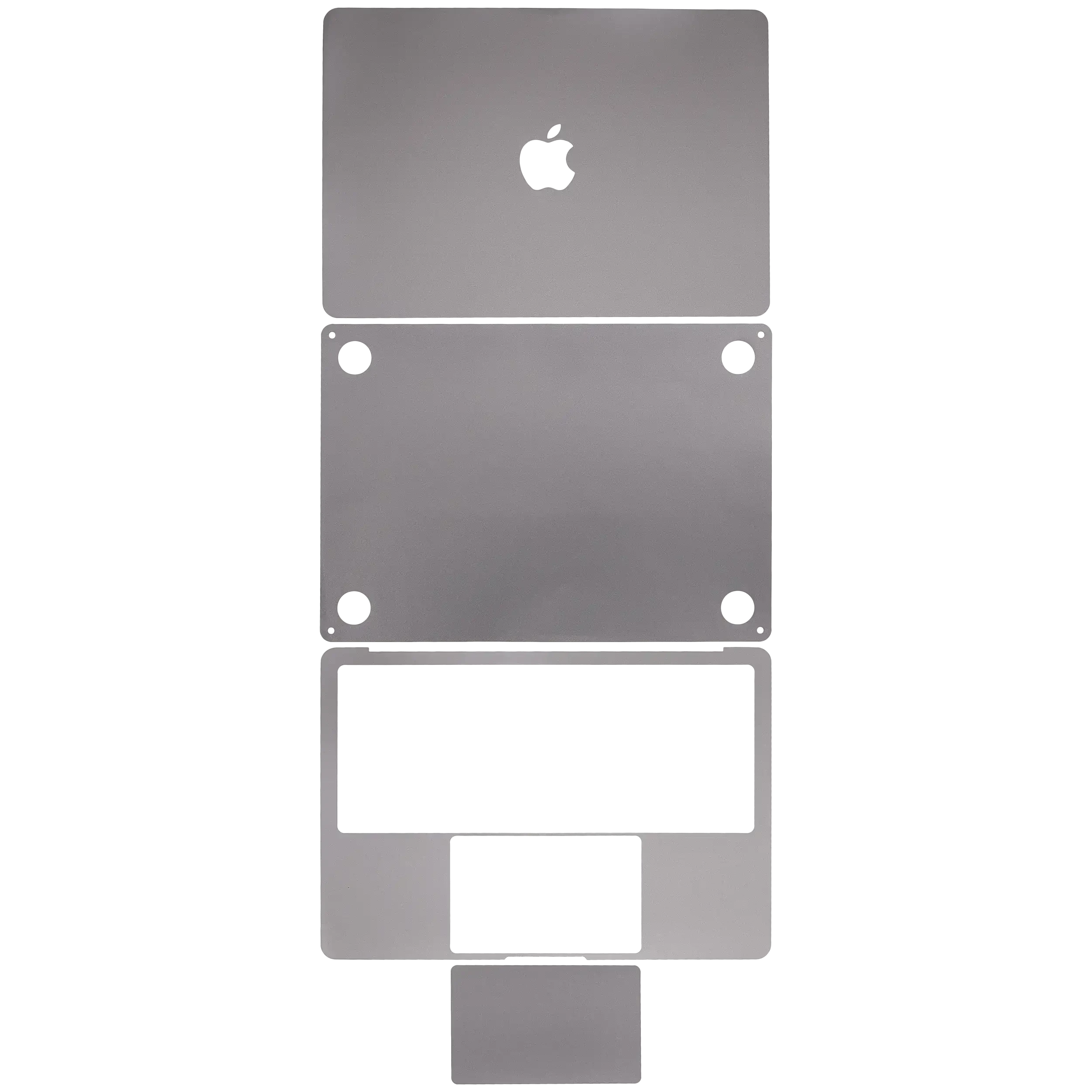 4in1 (Top, Bottom, tastiera, Trackpad) Skin per MacBook Air 13" (A2681 / Mid 2022) (M2) (Grigio)
