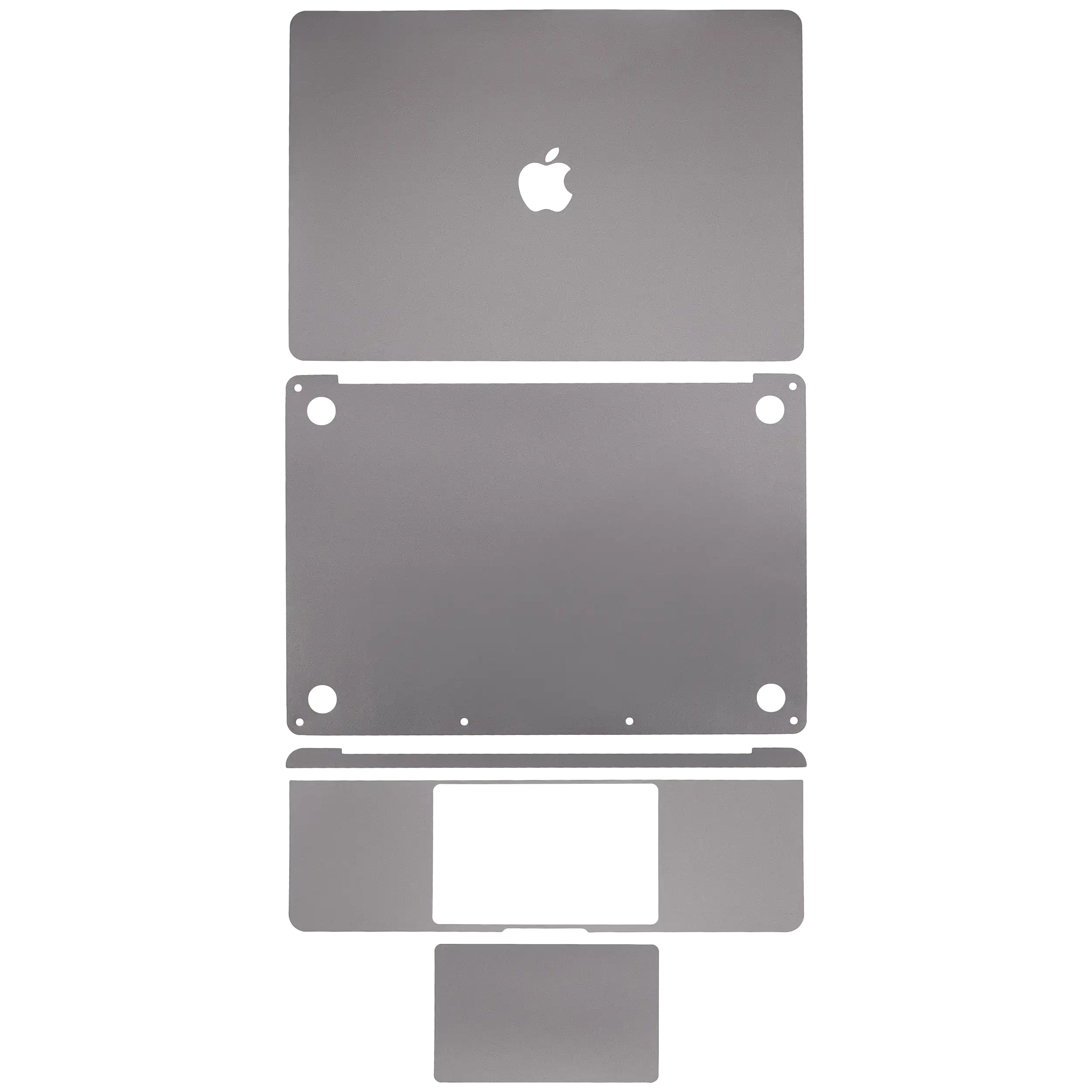 4in1 (Top, Bottom, tastiera, Trackpad) Skin per MacBook Pro 13" (A2338 / Late 2020) (M1) (Grigio siderale)