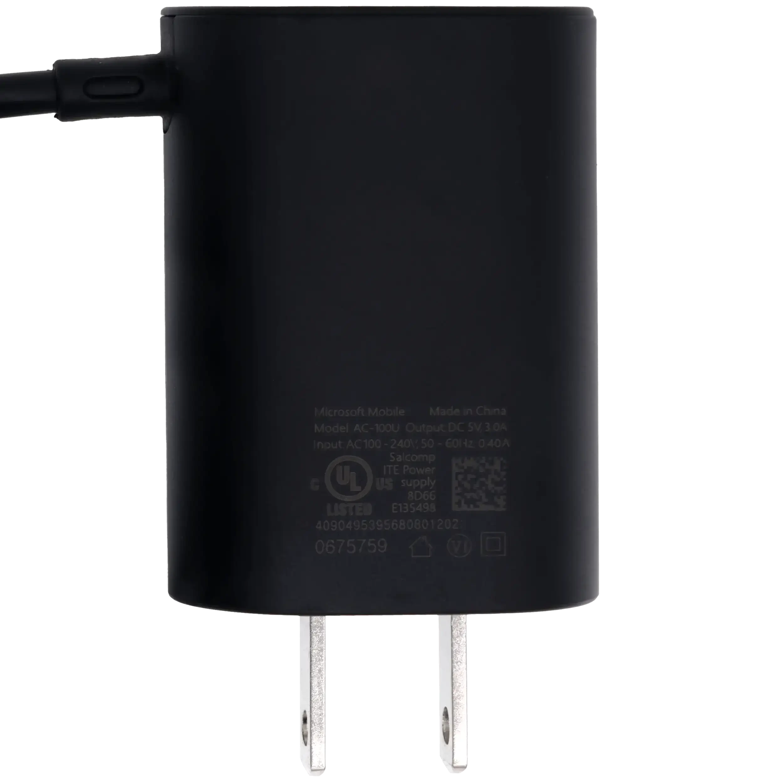 Microsoft USB-C Wall Power Adapter 100-240V (AC-100U) (US Version) (Used Service Pack Pull: grado A)