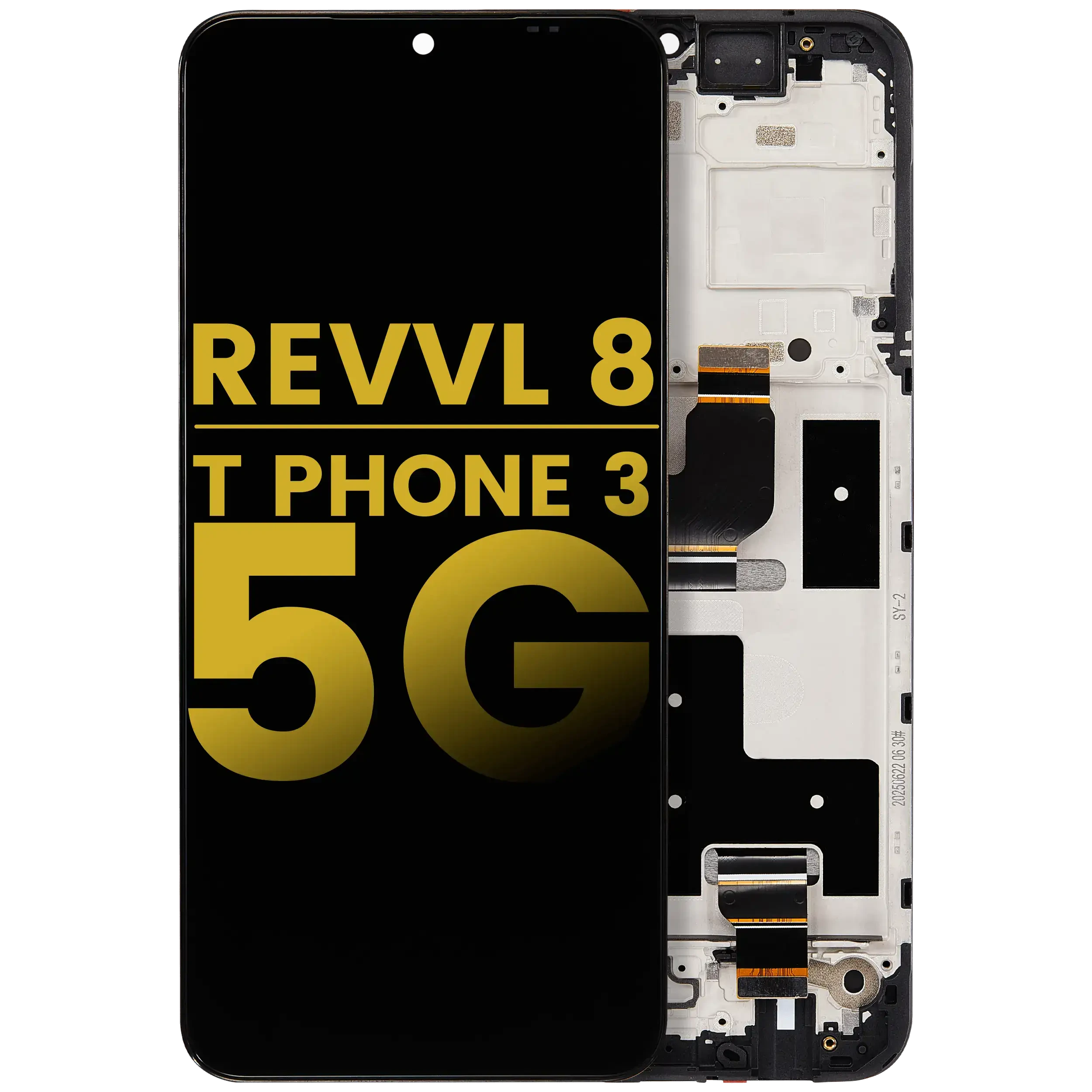 Display LCD completo con Frame per T-Mobile Revvl 8 / T Phone 3 5G (Refurbished) (tutti i colori)