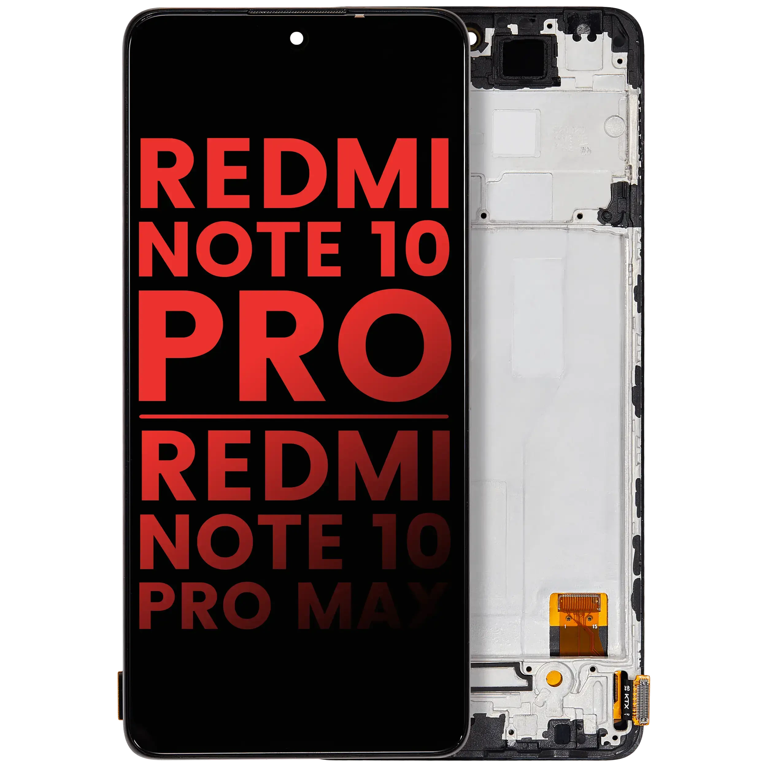 Display OLED completo con Frame per Xiaomi Redmi Note 10 Pro / Redmi Note 10 Pro Max (Aftermarket Plus) (tutti i colori)
