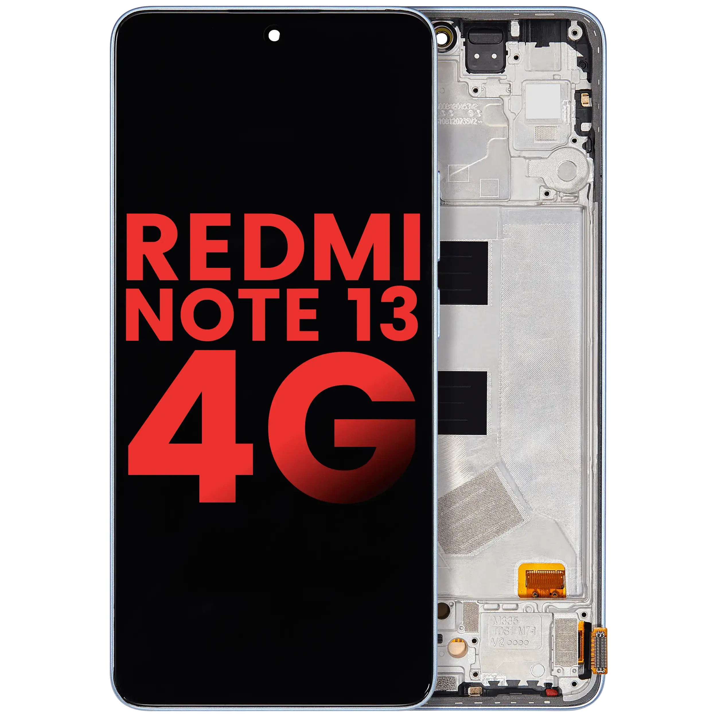 Display OLED completo con Frame per Xiaomi Redmi Note 13 4G (Aftermarket Plus) (Ice Blu)