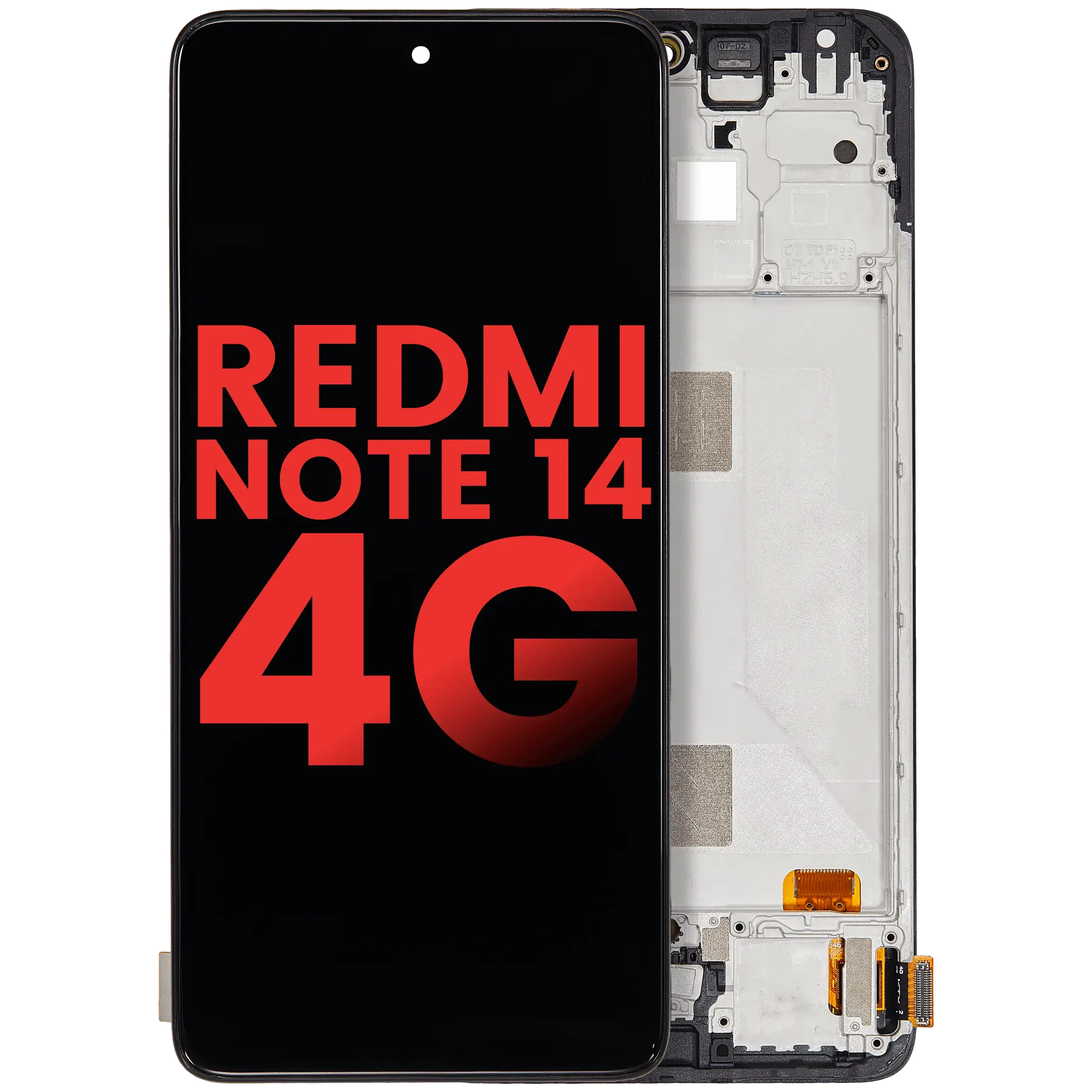 Display OLED completo con Frame per Xiaomi Redmi Note 14 4G (Aftermarket Plus) (tutti i colori)