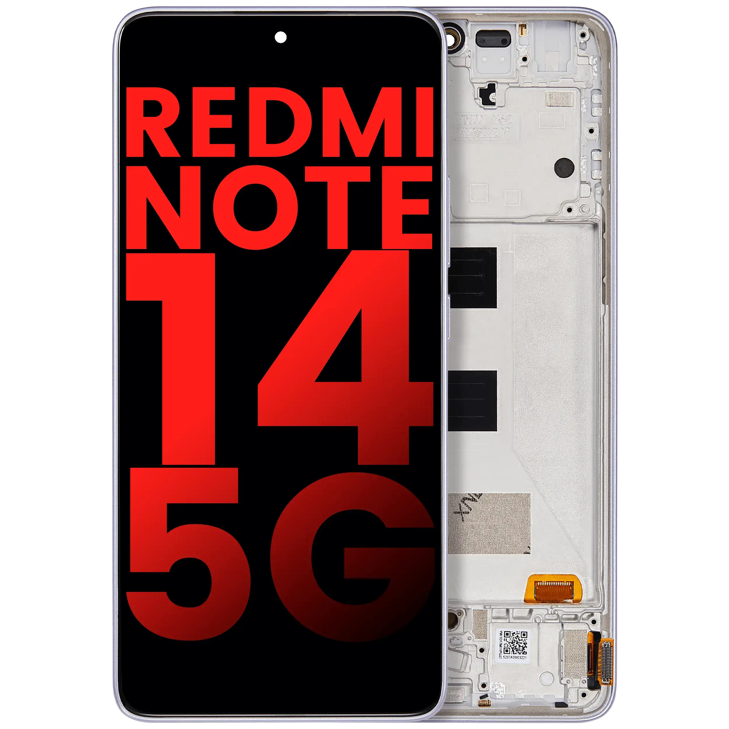 Display OLED completo con Frame per Xiaomi Redmi Note 14 5G (Aftermarket Plus) (Lavanda Viola)
