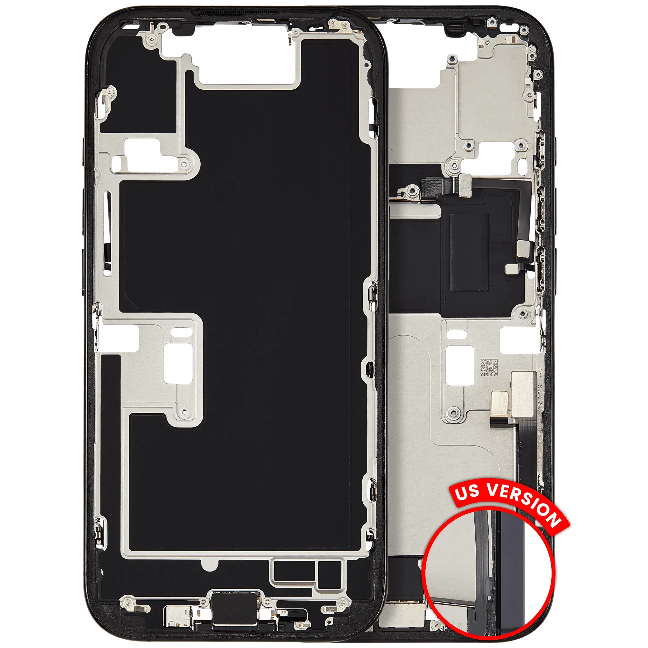 Frame centrale W/ Connettore di ricarica flat e Minuteria per iPhone 16 Pro (US Version) (Used Service Pack Pull: grado A) (Titanio nero)