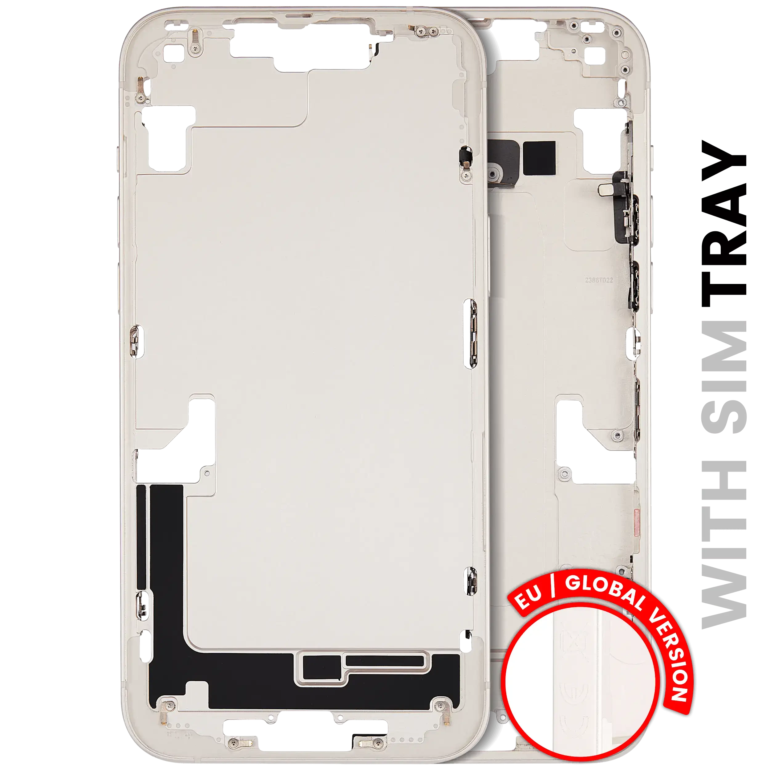Frame centrale W/ Minuteria per iPhone 14 Plus (EU / Global Version) (Used Service Pack Pull: Grade B) (Galassia)