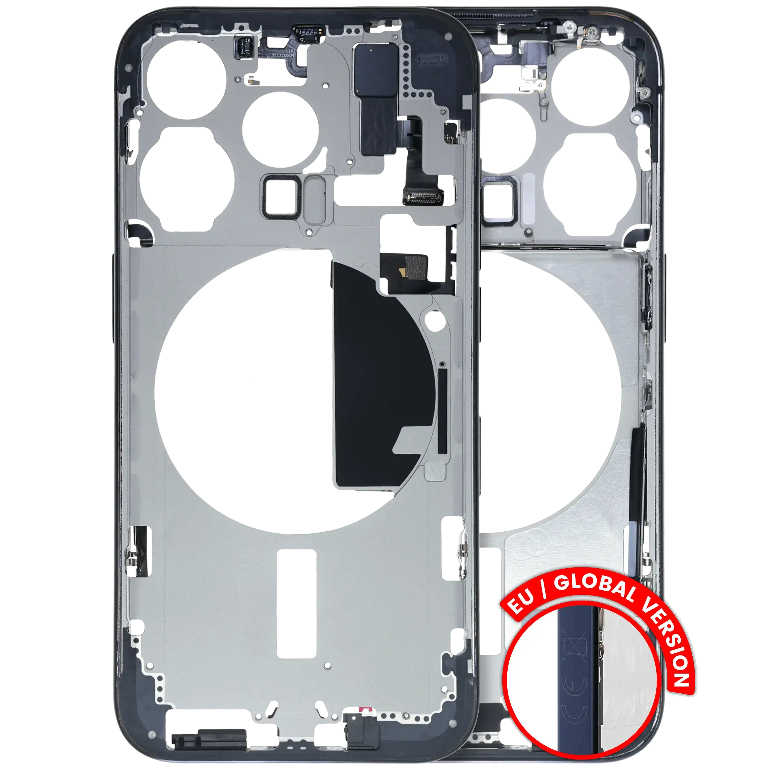 Frame centrale W/ Minuteria per iPhone 15 Pro (EU / Global Version) (Used Service Pack Pull: Grade C) (Titanio blu)