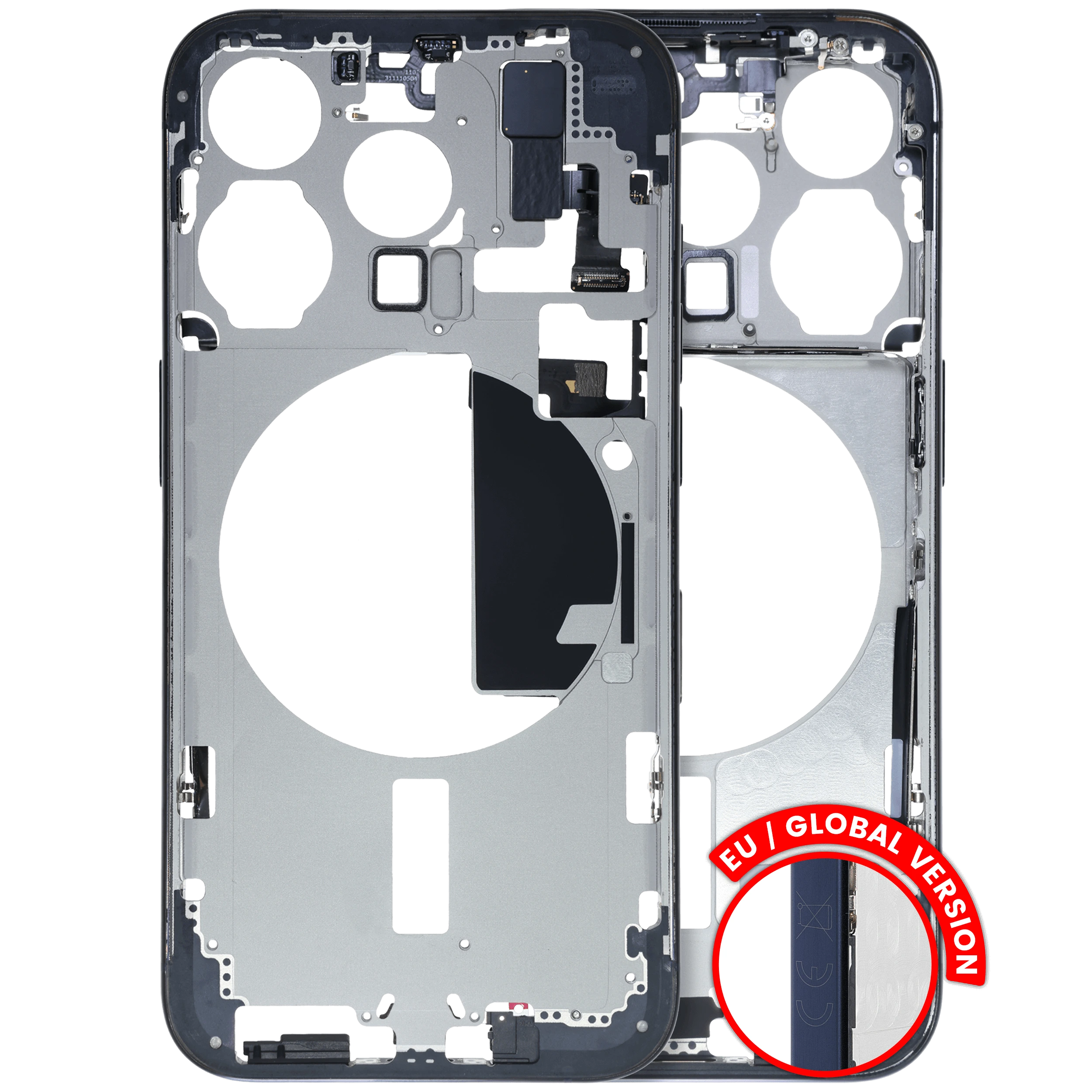Frame centrale W/ Minuteria per iPhone 15 Pro (EU / Global Version) (Used Service Pack Pull: Grade B) (Titanio blu)