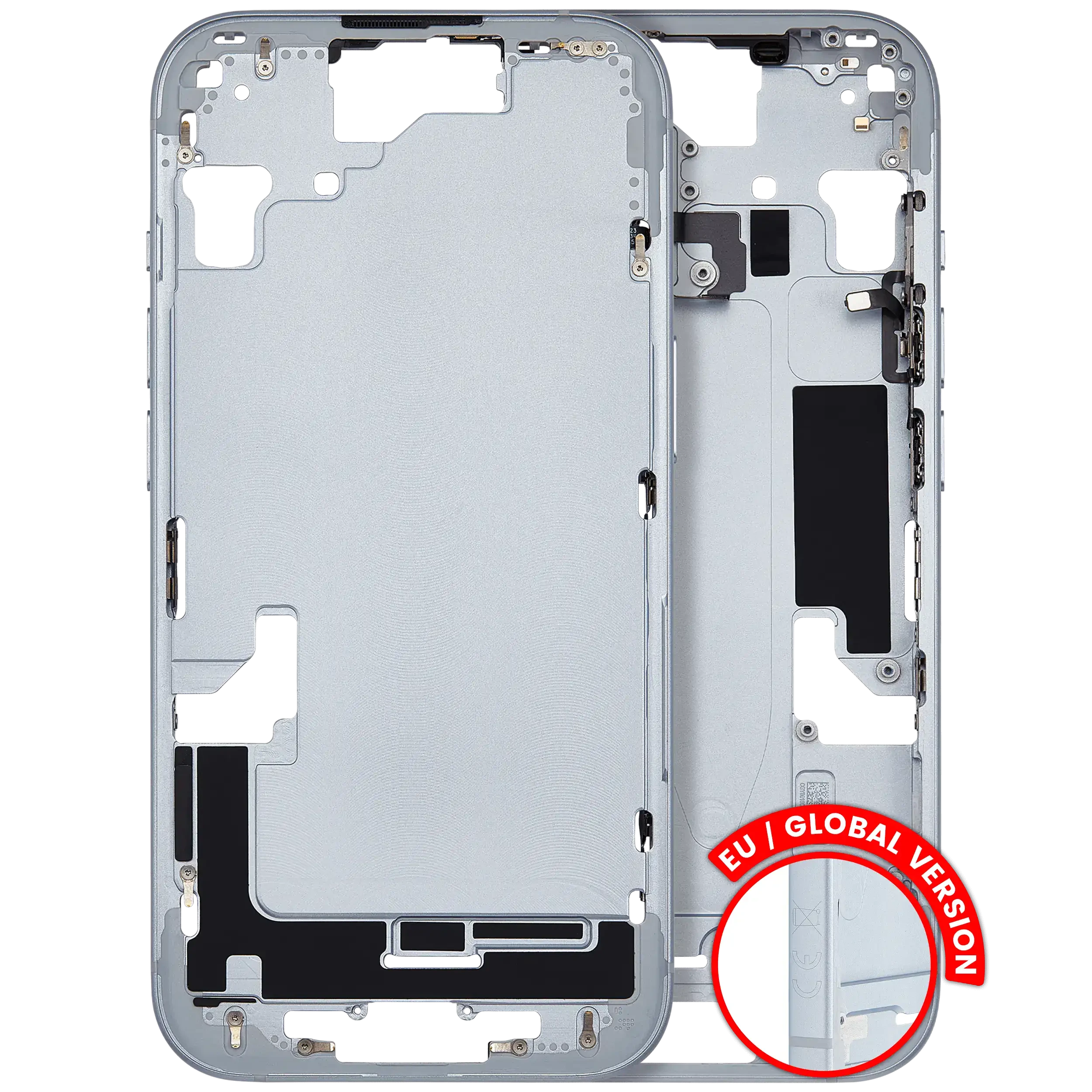 Frame centrale W/ Minuteria per iPhone 15 (EU / Global Version) (Used Service Pack Pull: Grade C) (Blu)