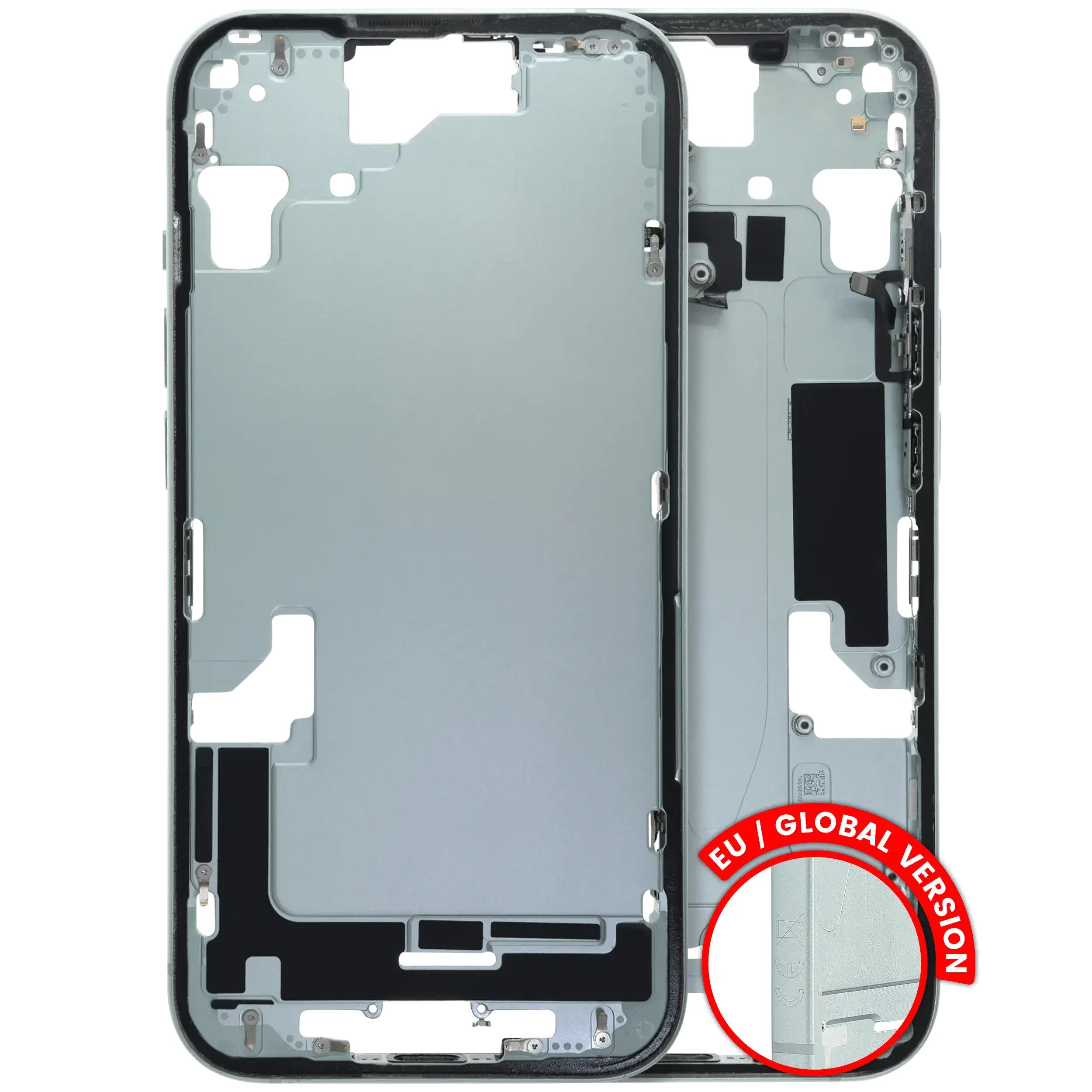 Frame centrale W/ Minuteria per iPhone 15 (EU / Global Version) (Used Service Pack Pull: Grade C) (Verde)