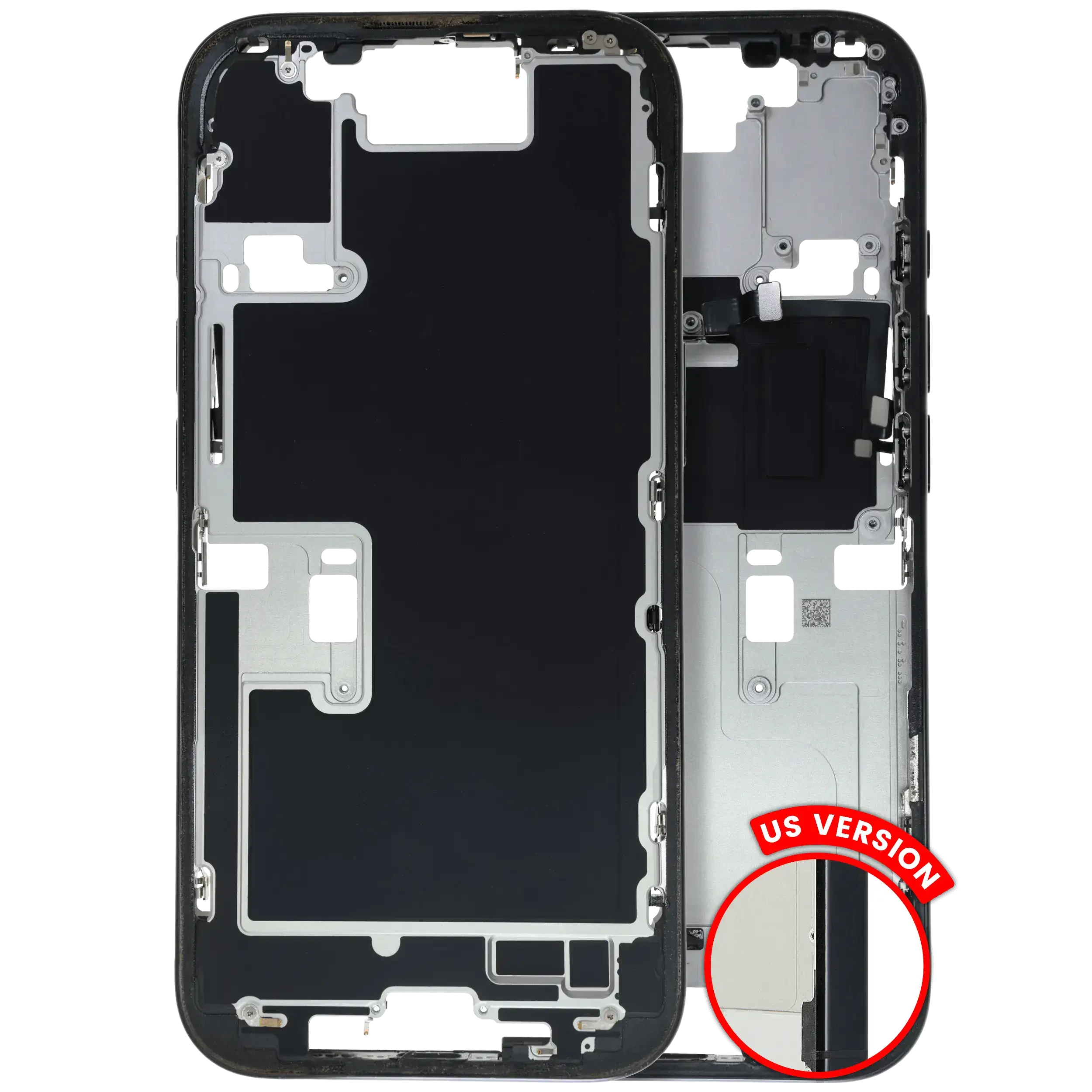 Frame centrale W/ Minuteria per iPhone 16 Pro (US Version) (Used Service Pack Pull: Grade B) (Titanio nero)