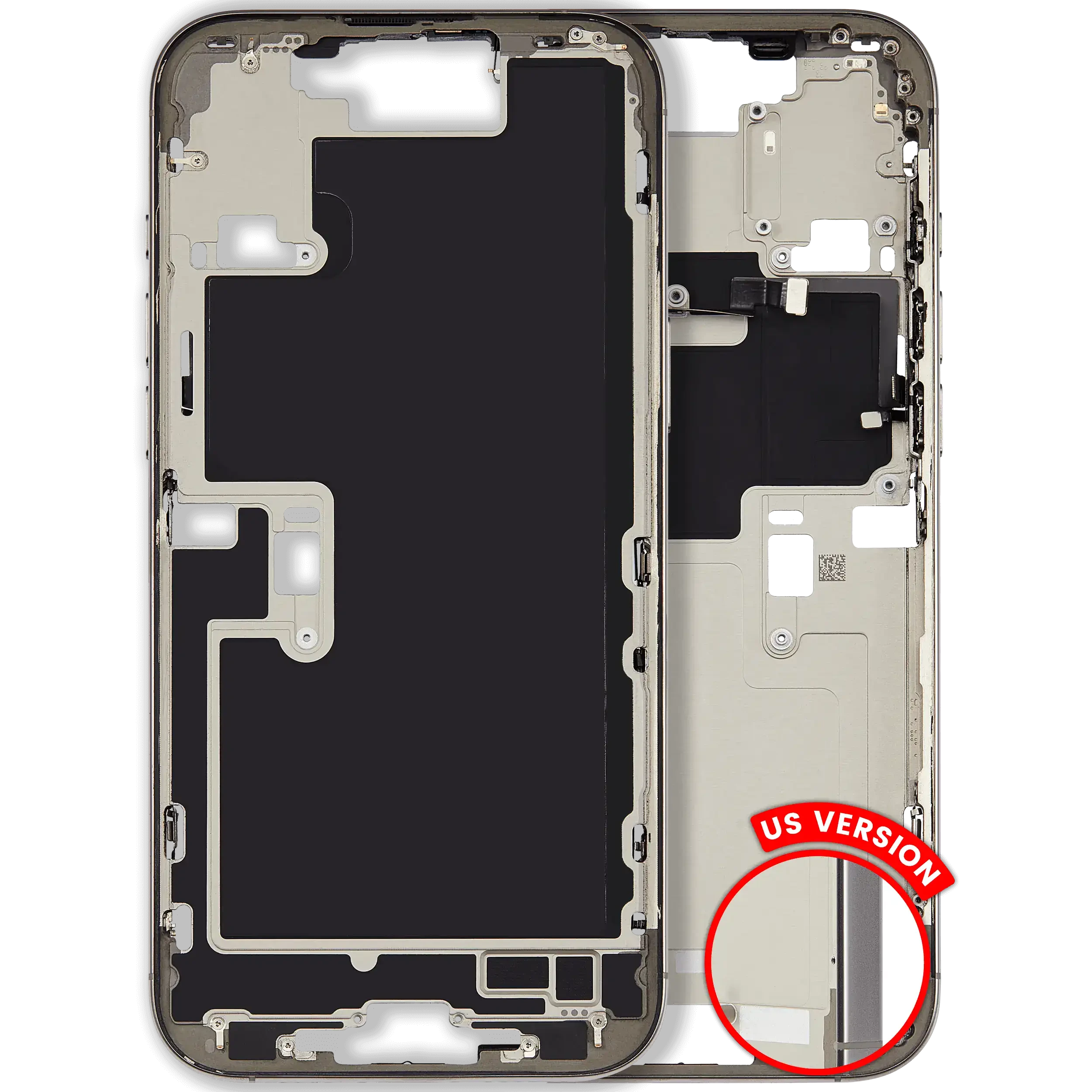 Frame centrale W/ Minuteria per iPhone 16 Pro Max (US Version) (Used Service Pack Pull: Grade B) (Titanio naturale)