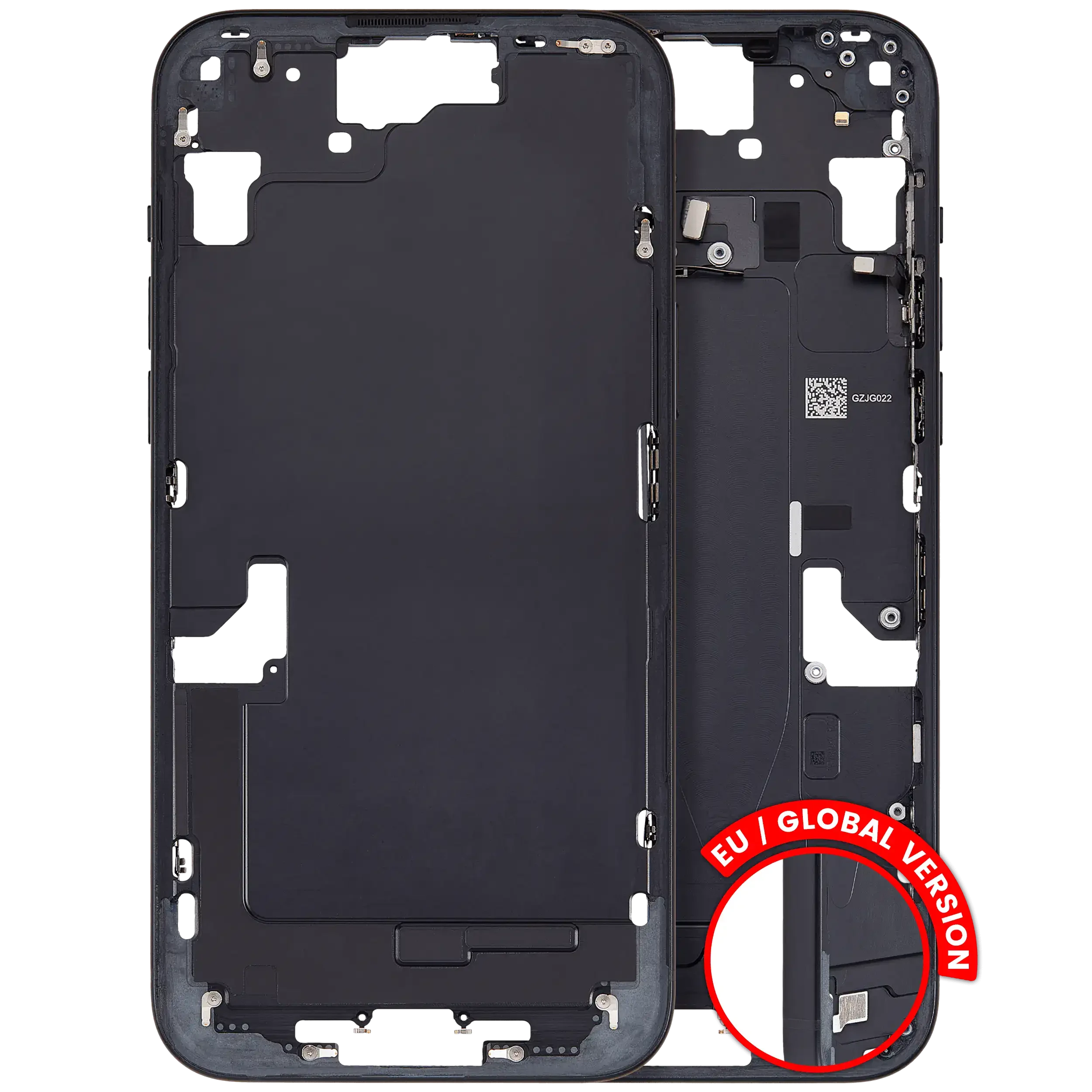 Frame centrale W/ Minuteria per iPhone 15 Plus (EU / Global Version) (Used Service Pack Pull: Grade B) (Nero)