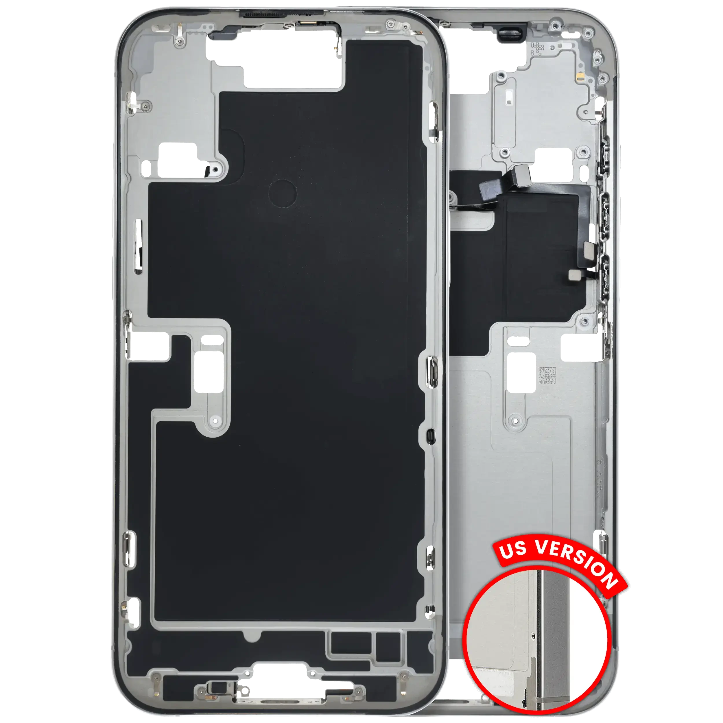 Frame centrale W/ Minuteria per iPhone 16 Pro Max (US Version) (Used Service Pack Pull: Grade B) (Titanio bianco)