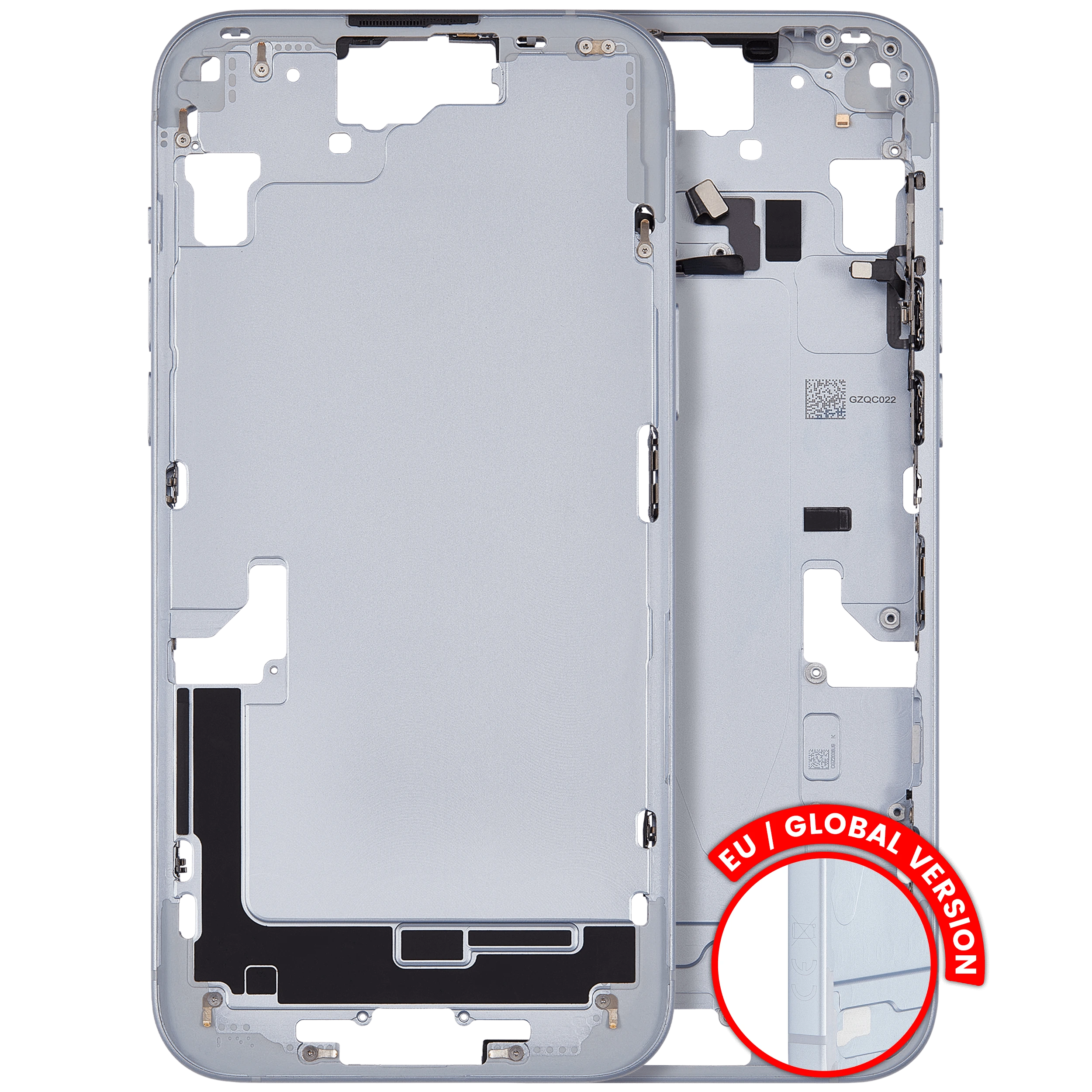 Frame centrale W/ Minuteria per iPhone 15 Plus (EU / Global Version) (Used Service Pack Pull: Grade B) (Blu)