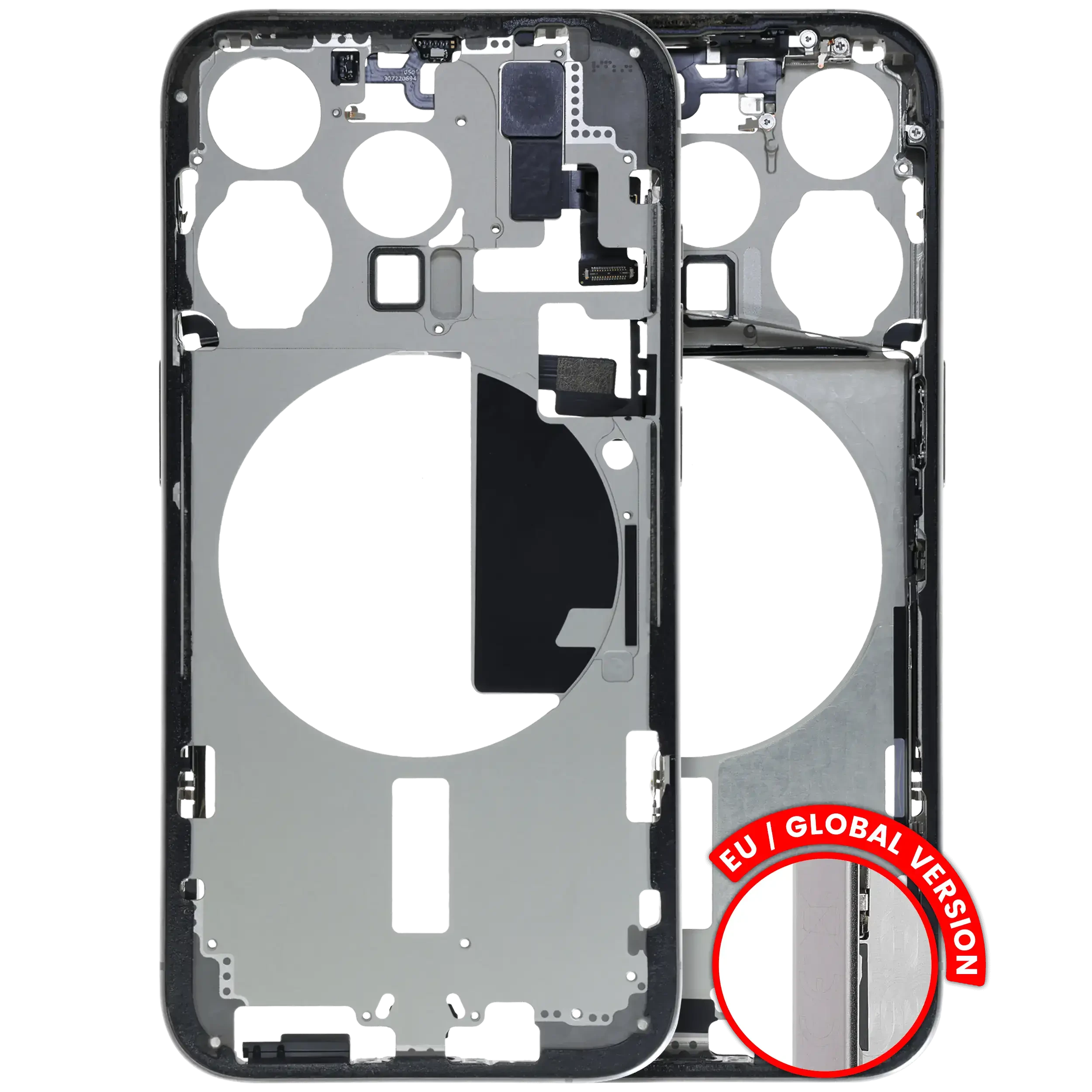 Frame centrale W/ Minuteria per iPhone 15 Pro (EU / Global Version) (Used Service Pack Pull: Grade C) (Titanio naturale)