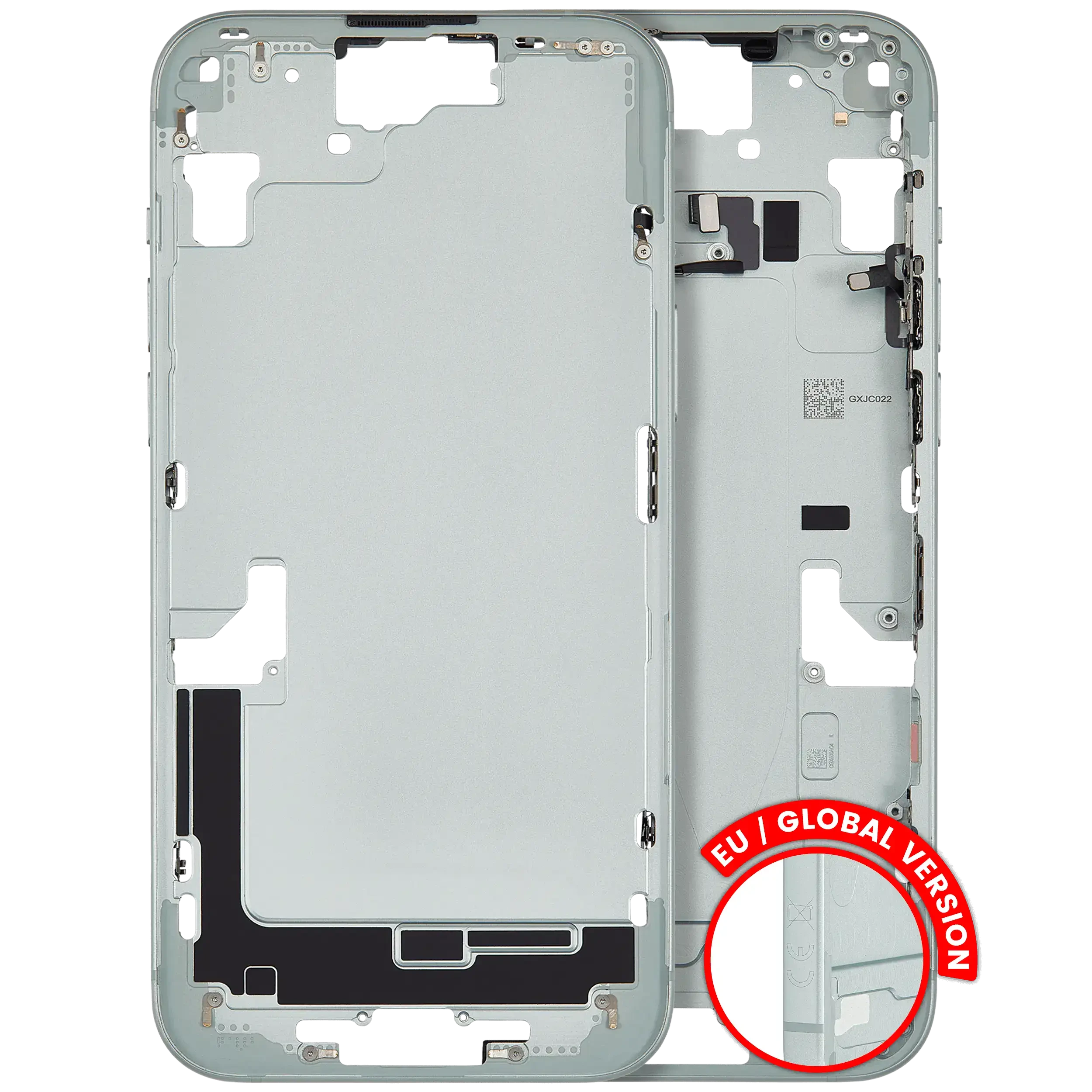 Frame centrale W/ Minuteria per iPhone 15 Plus (EU / Global Version) (Used Service Pack Pull: Grade B) (Verde)