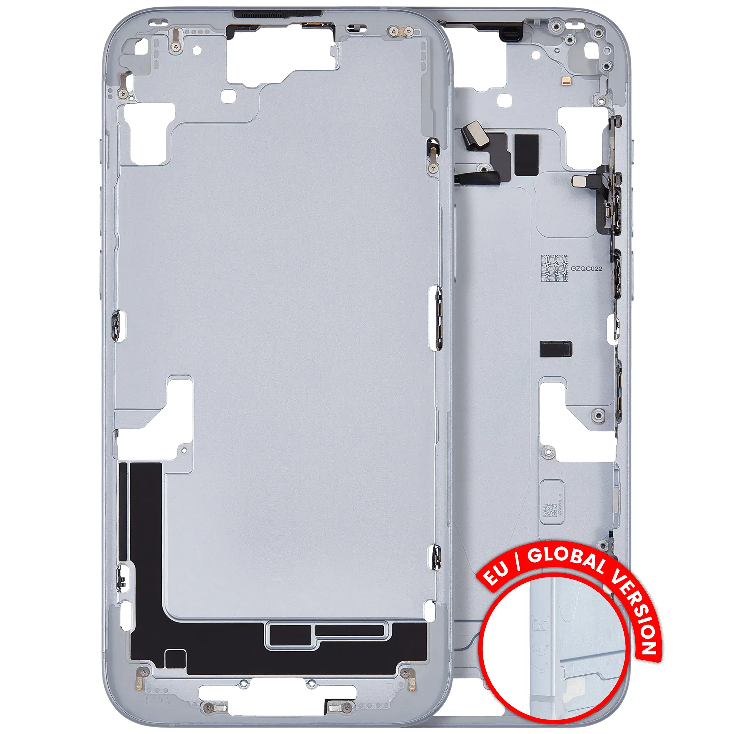 Frame centrale W/ Minuteria per iPhone 15 Plus (EU / Global Version) (Used Service Pack Pull: Grade C) (Blu)
