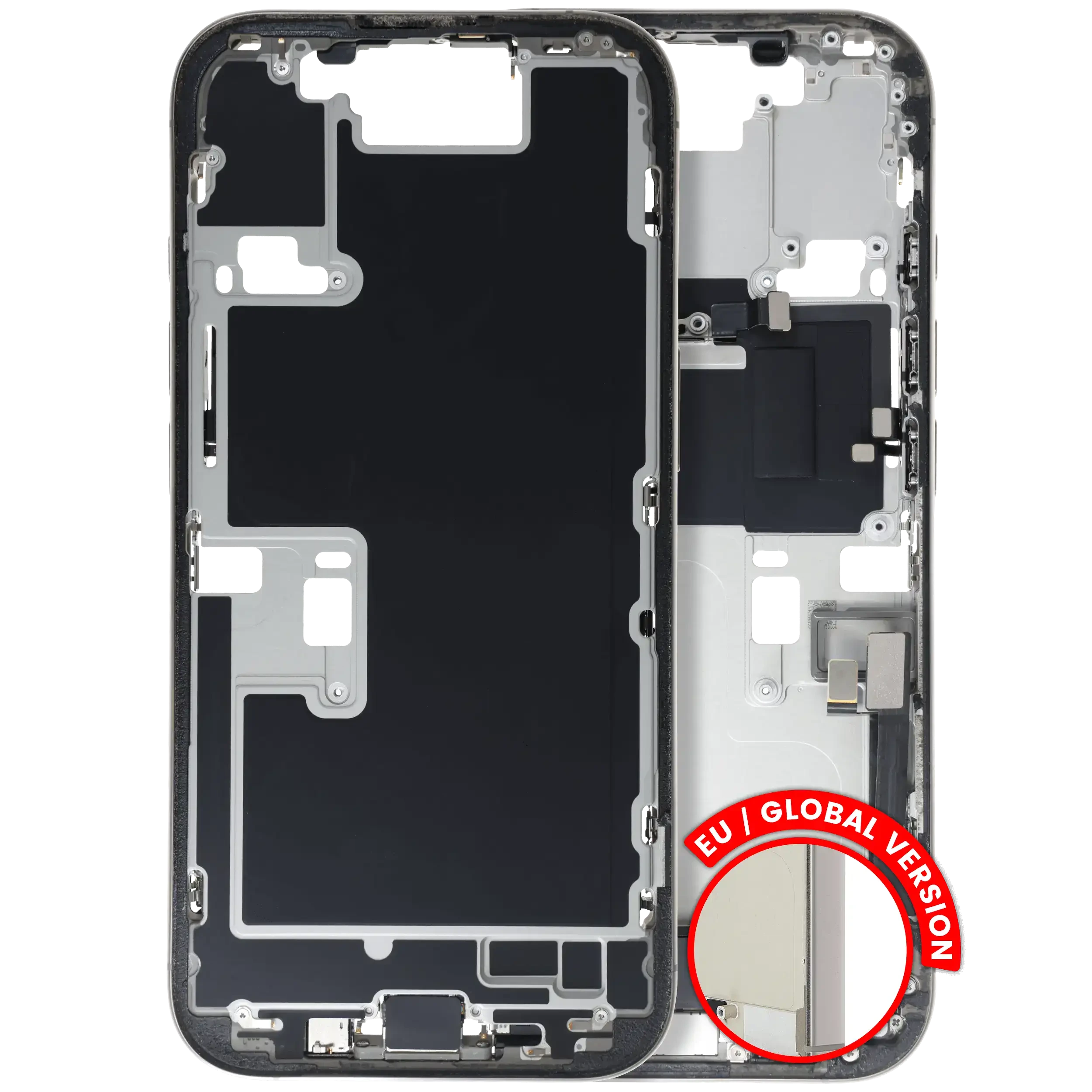 Frame centrale W/ Minuteria per iPhone 16 Pro (EU / Global Version) (Used Service Pack Pull: Grade B) (Titanio naturale)