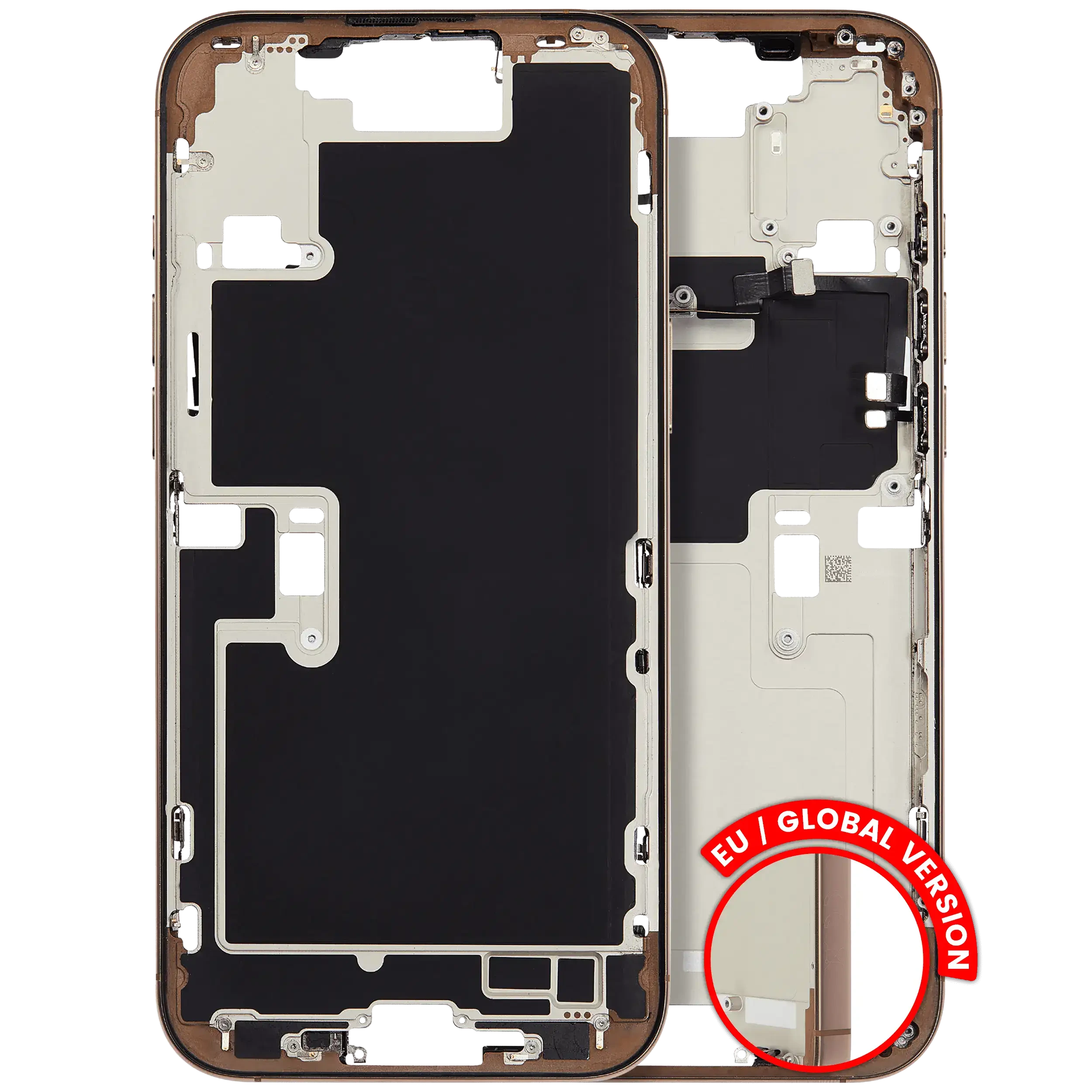Frame centrale W/ Minuteria per iPhone 16 Pro Max (EU / Global Version) (Used Service Pack Pull: Grade B) (Titanio sabbia)