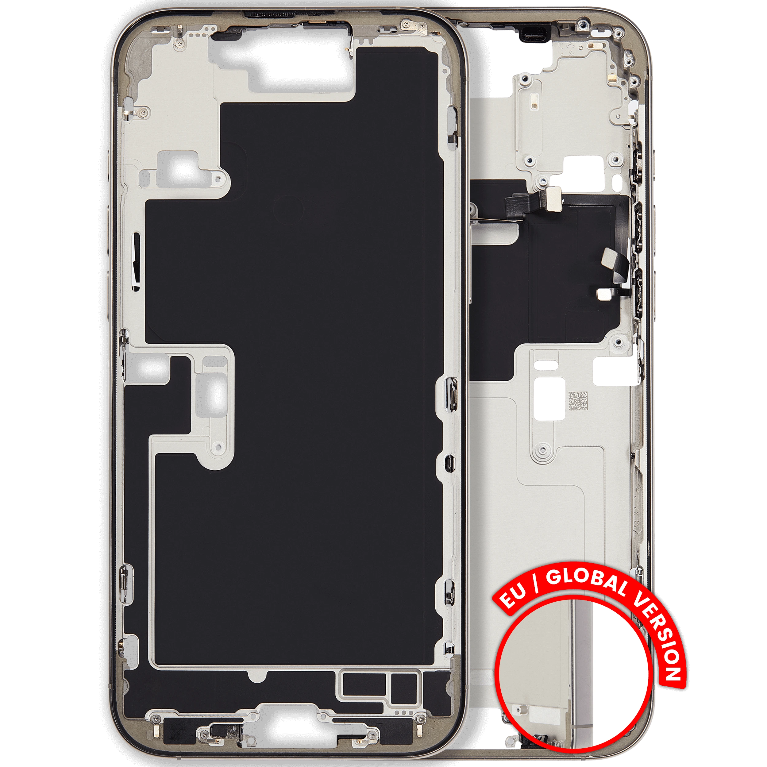 Frame centrale W/ Minuteria per iPhone 16 Pro Max (EU / Global Version) (Used Service Pack Pull: Grade B) (Titanio naturale)