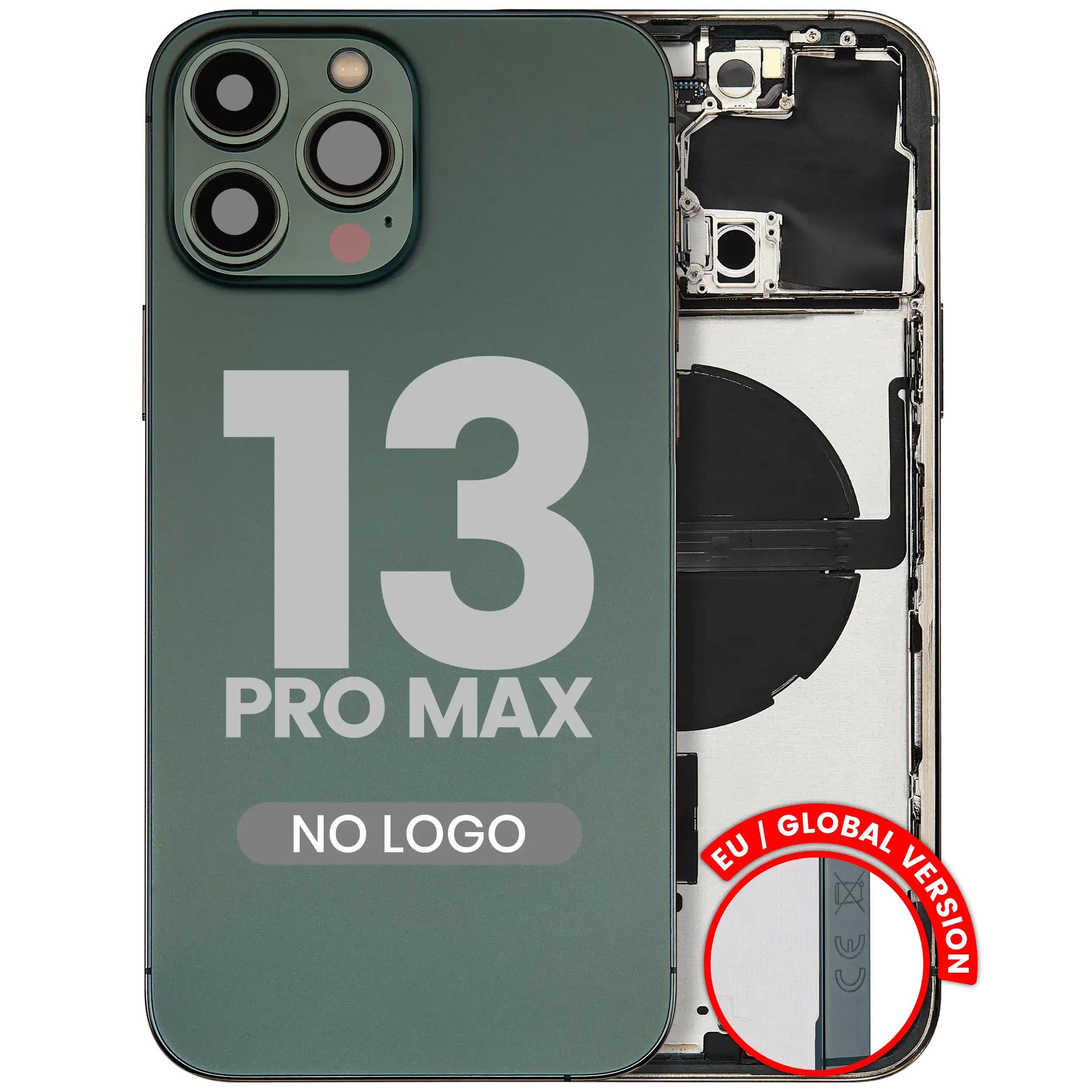 Scocca posteriore W/ Minuteria per iPhone 13 Pro Max (EU / Global Version) (Aftermarket Plus) (Alpine Verde)
