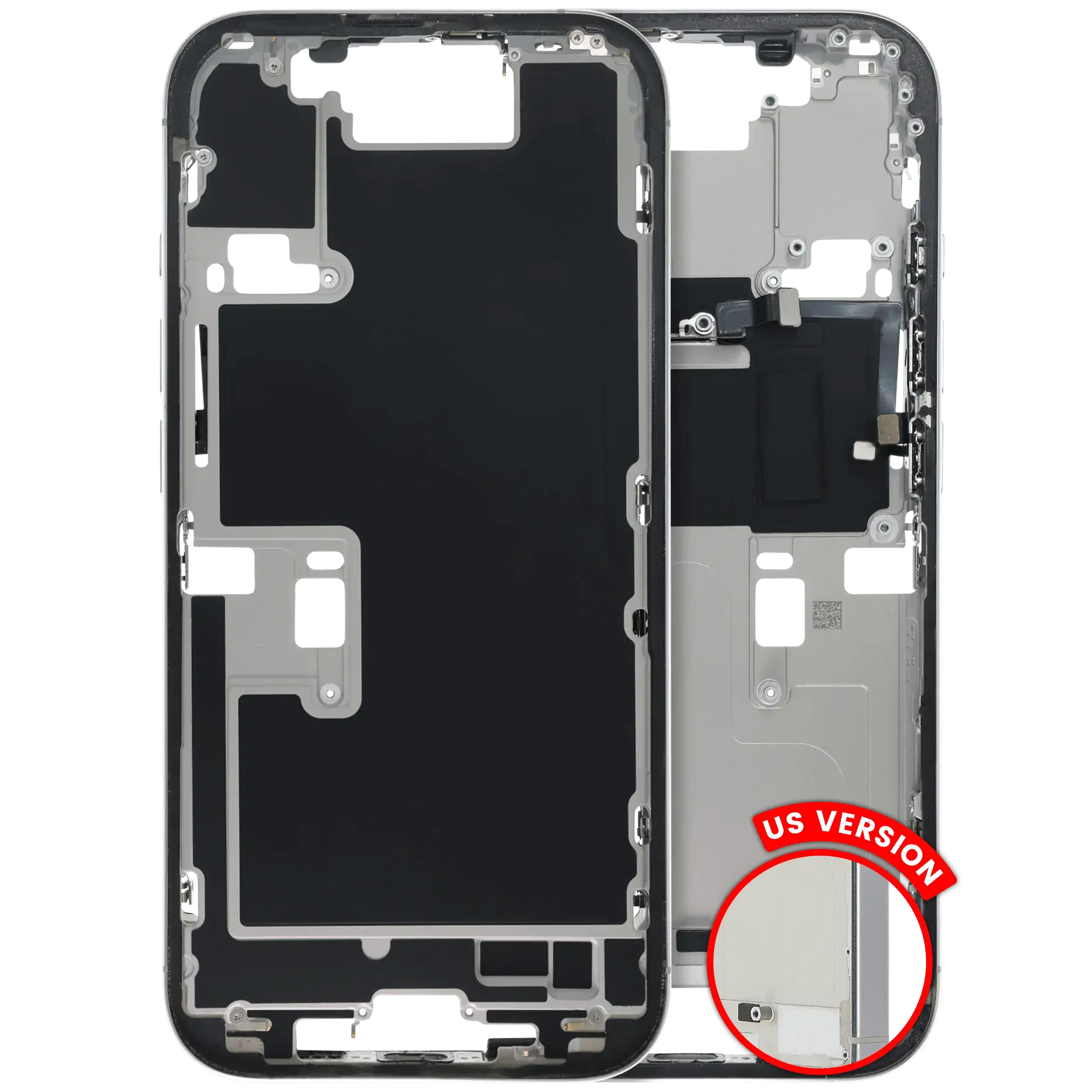Frame centrale W/ Minuteria per iPhone 16 Pro (US Version) (Used Service Pack Pull: Grade C) (Titanio bianco)