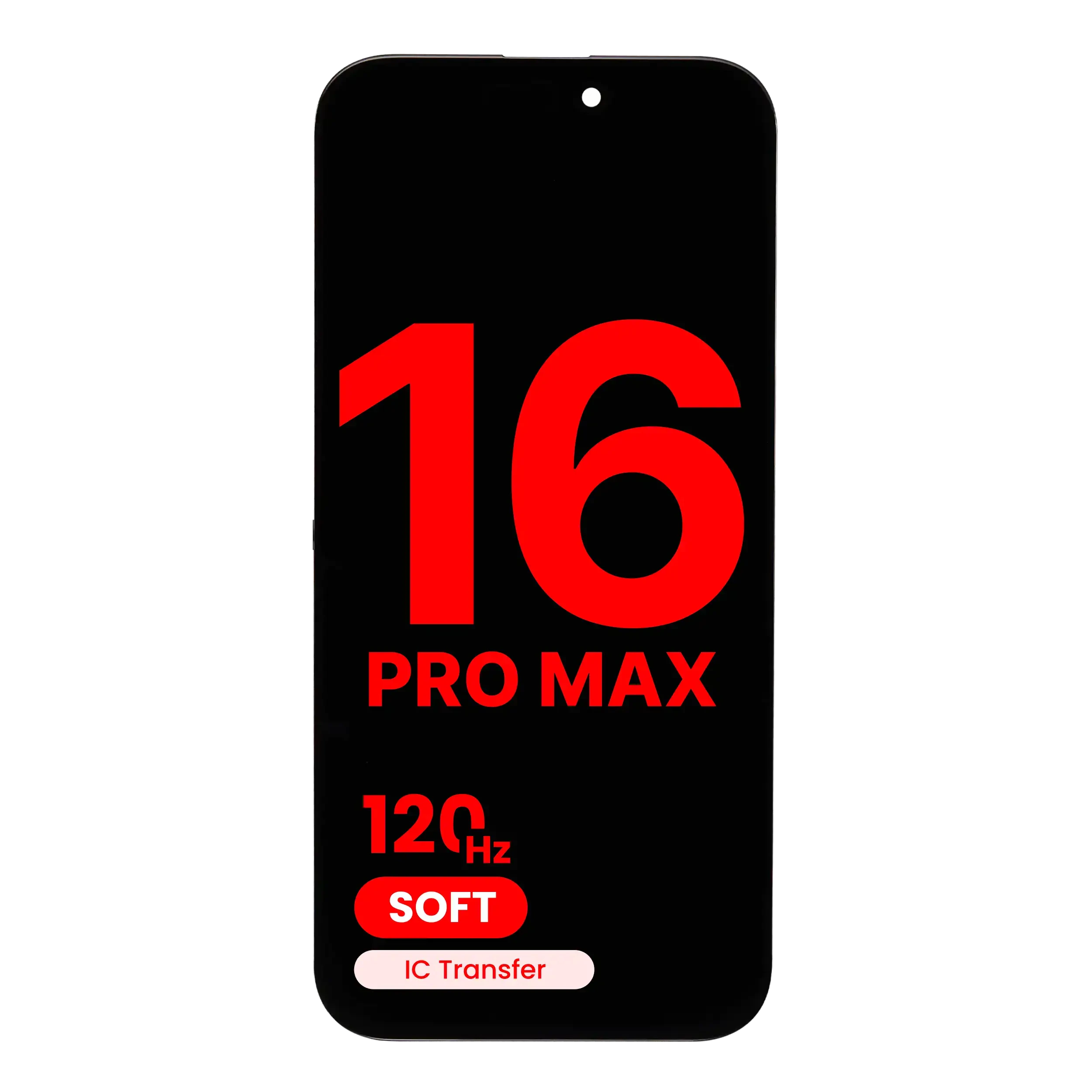 Display OLED completo per iPhone 16 Pro Max (Aftermarket Plus: Soft) (120HZ)