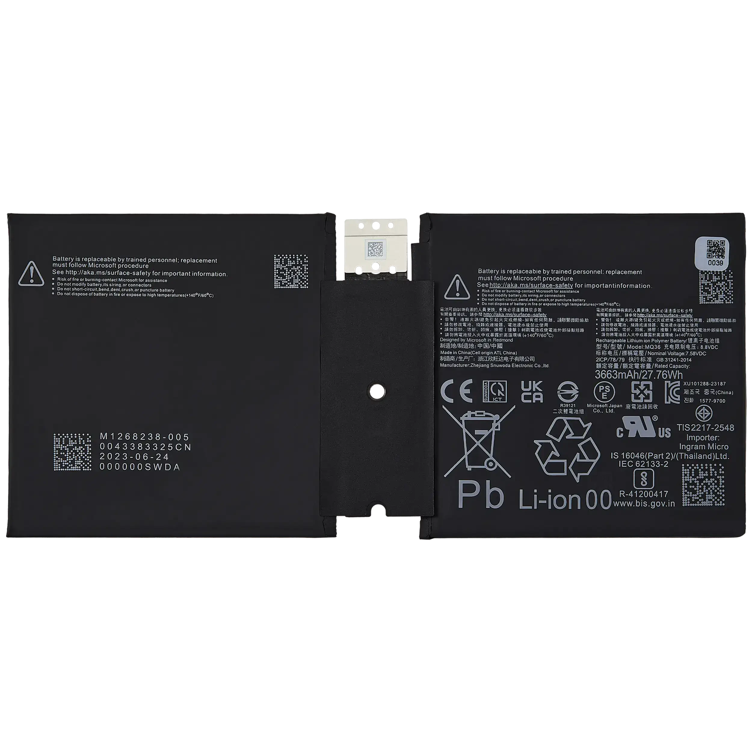 Batteria di ricambio per Microsoft Surface Go 4