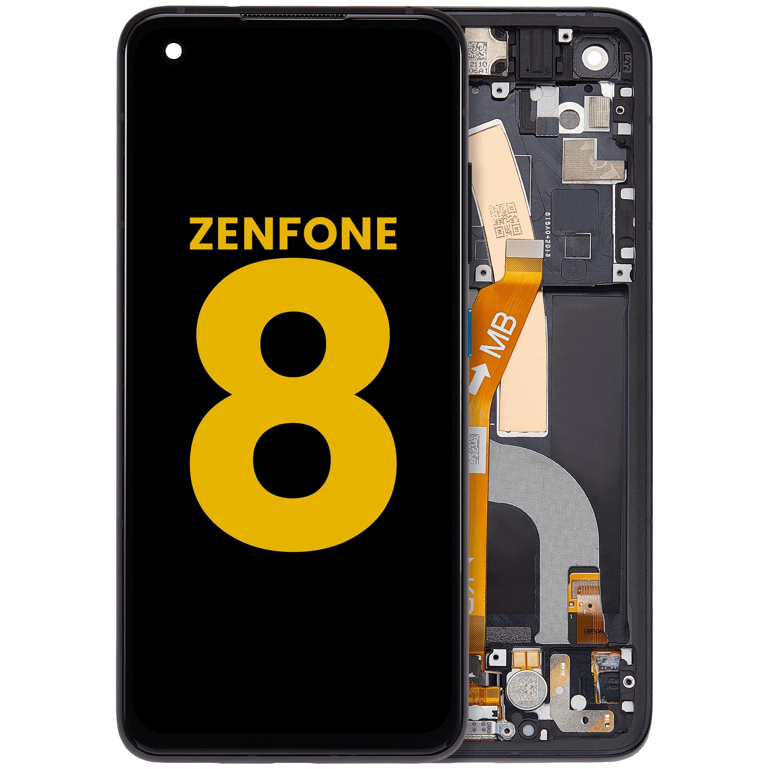 Display OLED completo con Frame compatibile per Asus ZenFone 8 (Refurbished)