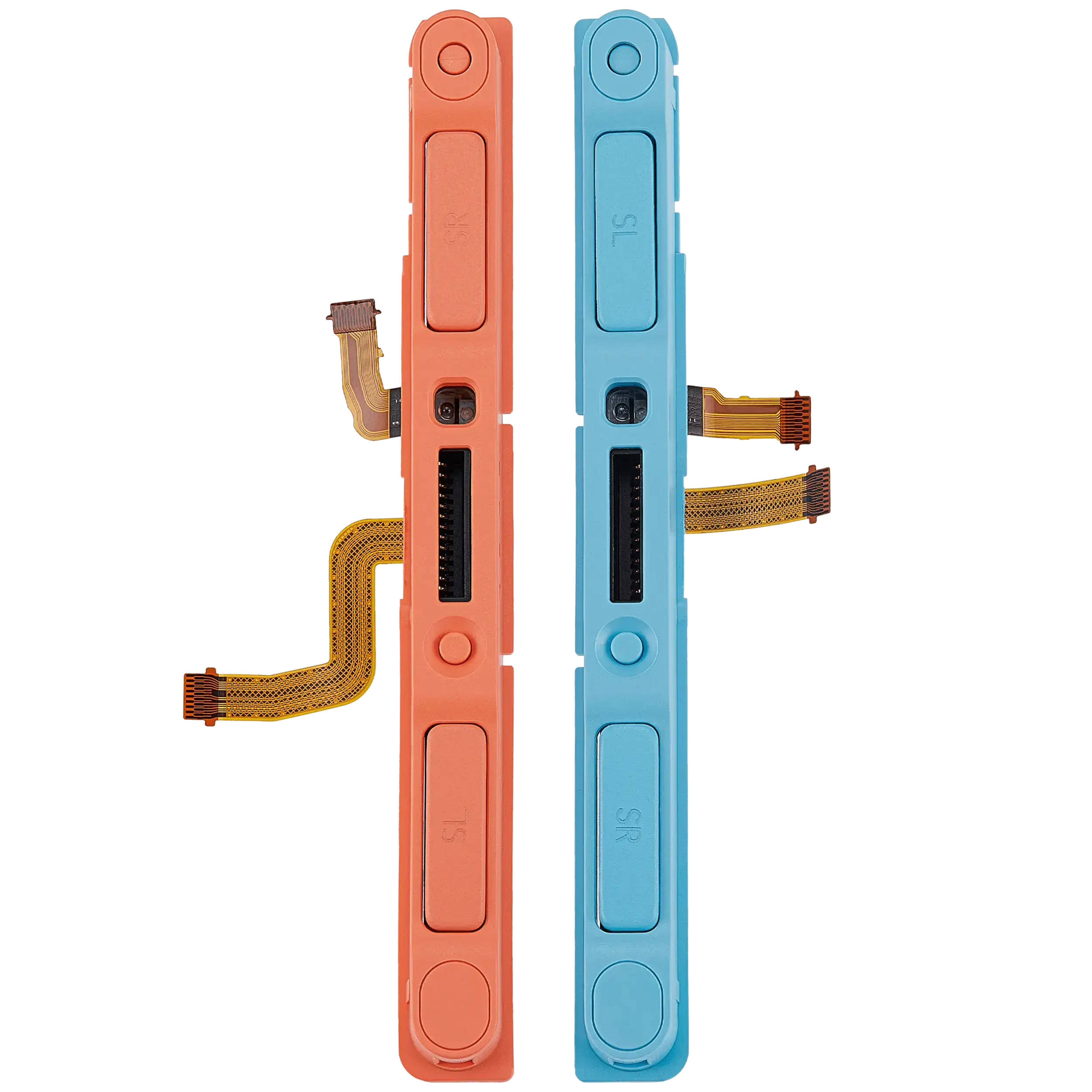 Plastic Rail (Right+Left) con Joy Con Controller per Nintendo switch 2 (Blu/ Arancione)