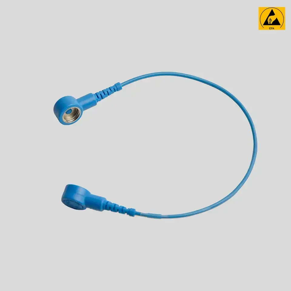 Link Cord (230mm) con (10mm) Snaps per Connecting e Grounding ESD Bench Mats