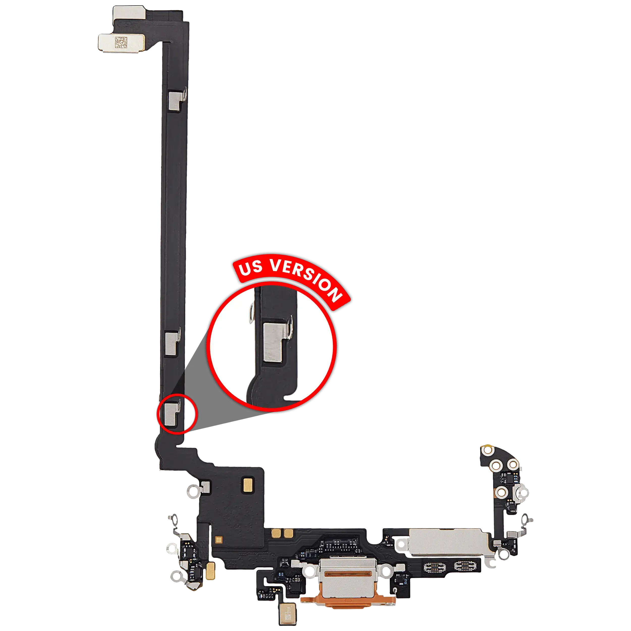 Flat connettore di ricarica per iPhone 17 Pro Max (Premium)(US Version)(Cosmic Arancione)