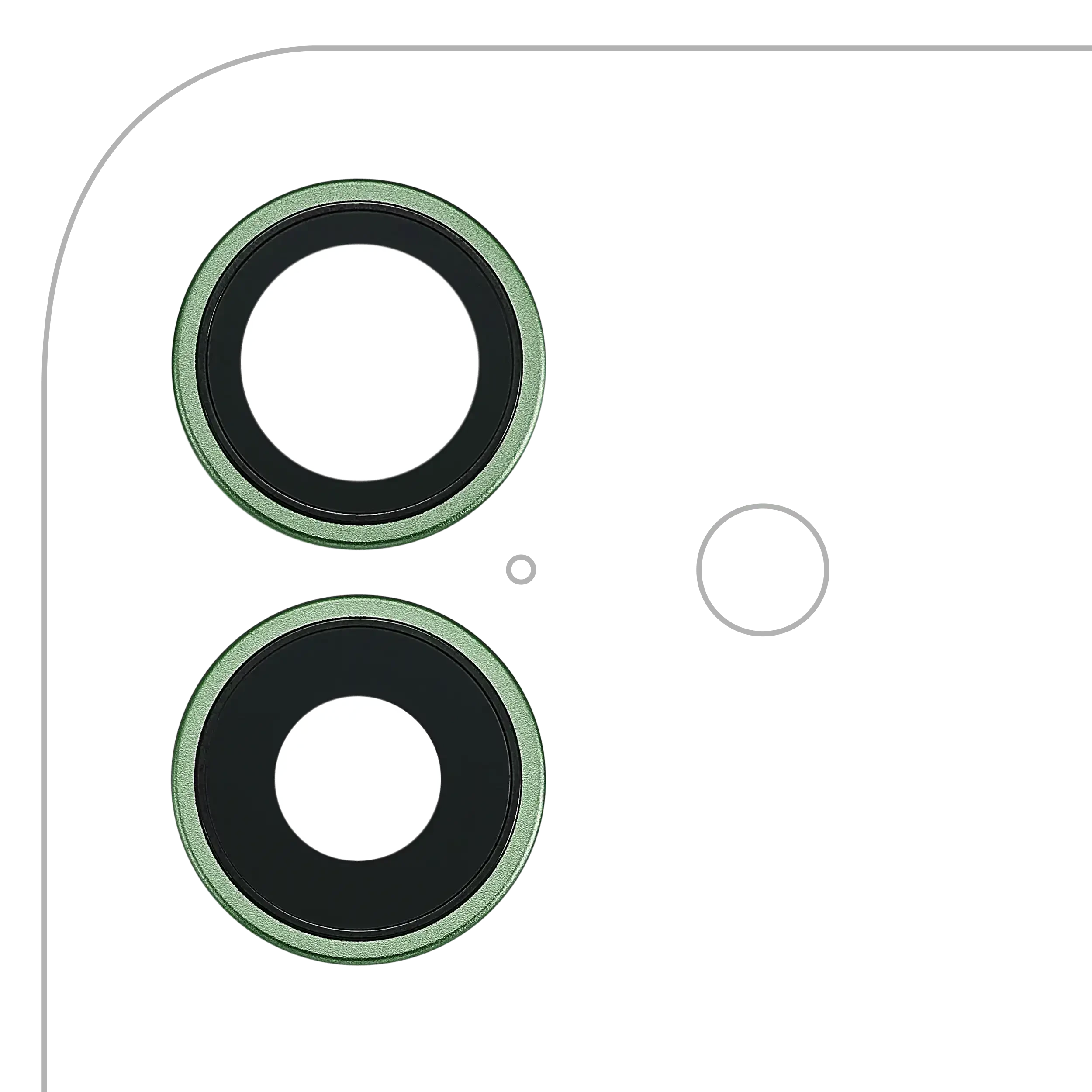 Lente fotocamera posteriore con staffa e Cornice per iPhone 17 (Verde salvia) (Premium)