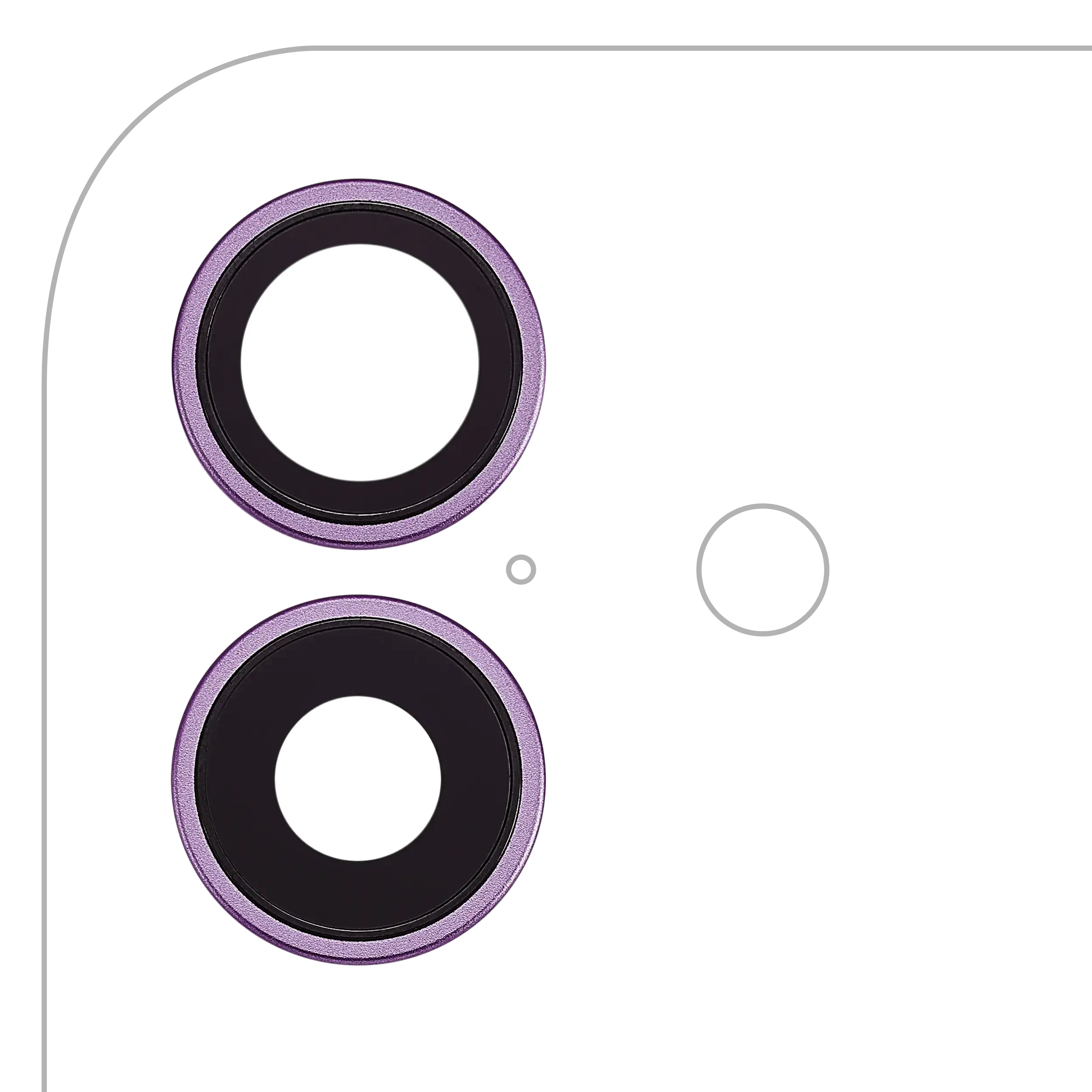 Lente fotocamera posteriore con staffa e Cornice per iPhone 17 (Viola) (Premium)