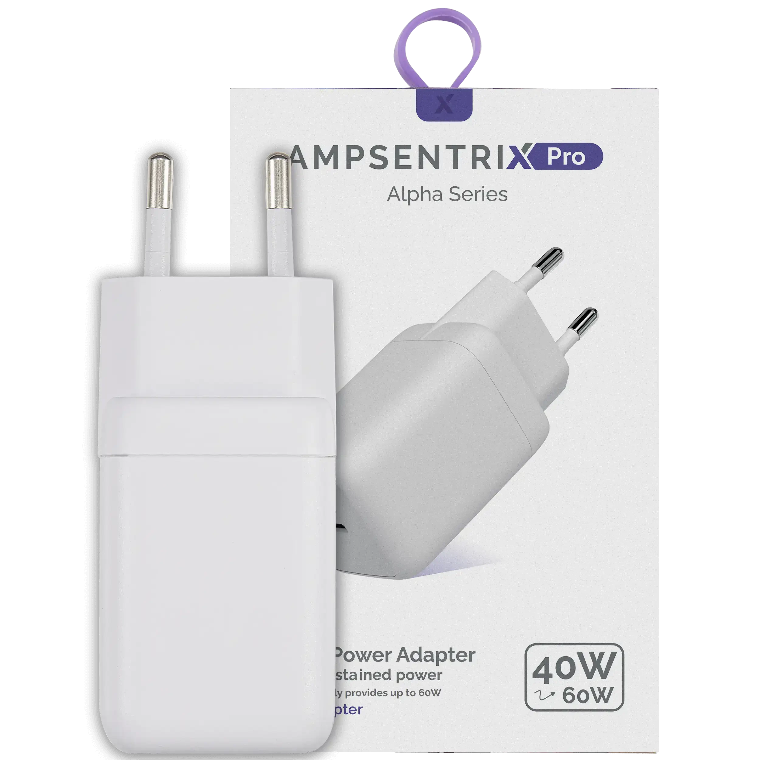40W USB Type C Wall Power Adapter (220V EU) (AmpSentrix)