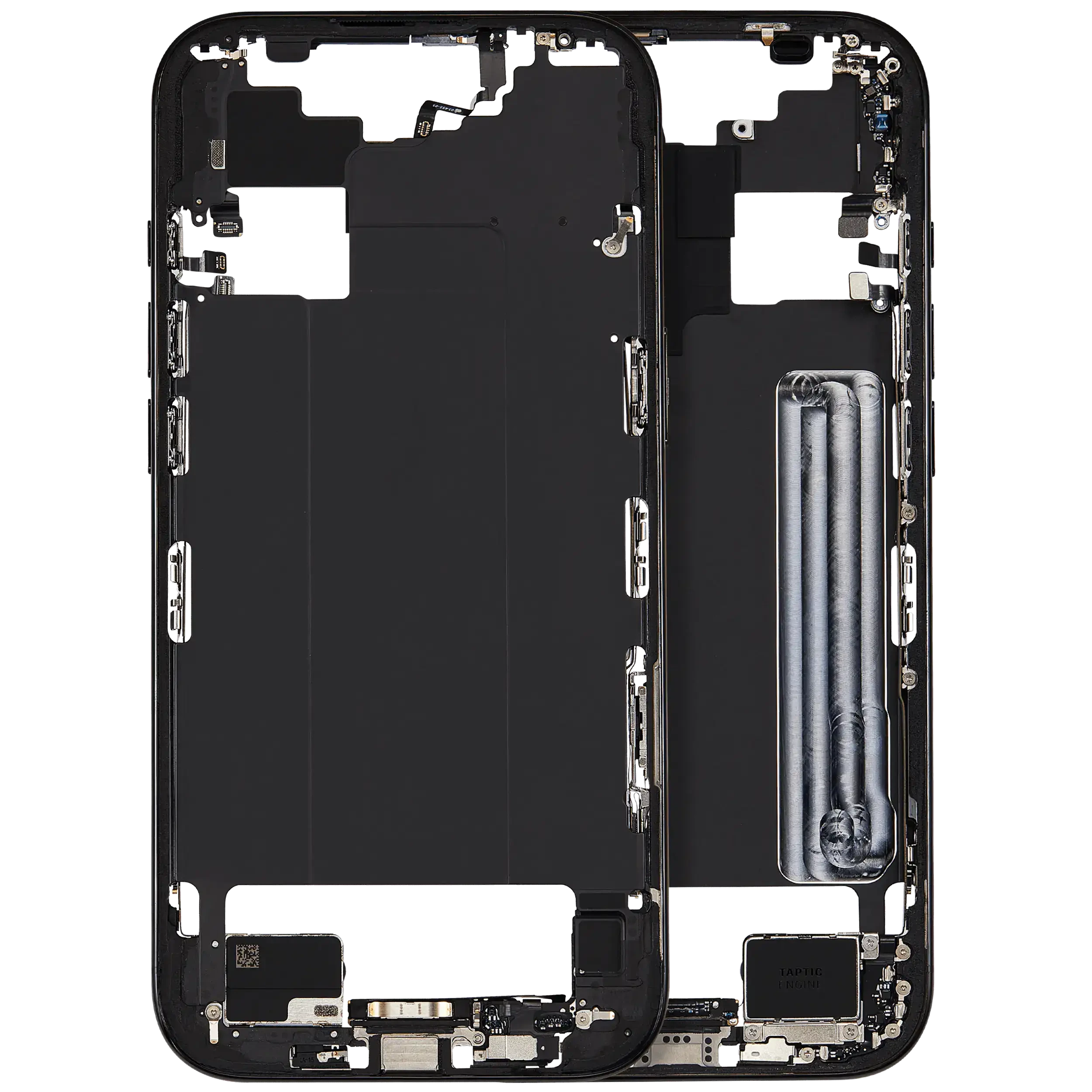 Frame centrale W/ Connettore di ricarica flat e Minuteria per iPhone Air (US / versione EU) (Used Service Pack Pull: grado A) (Nero siderale)