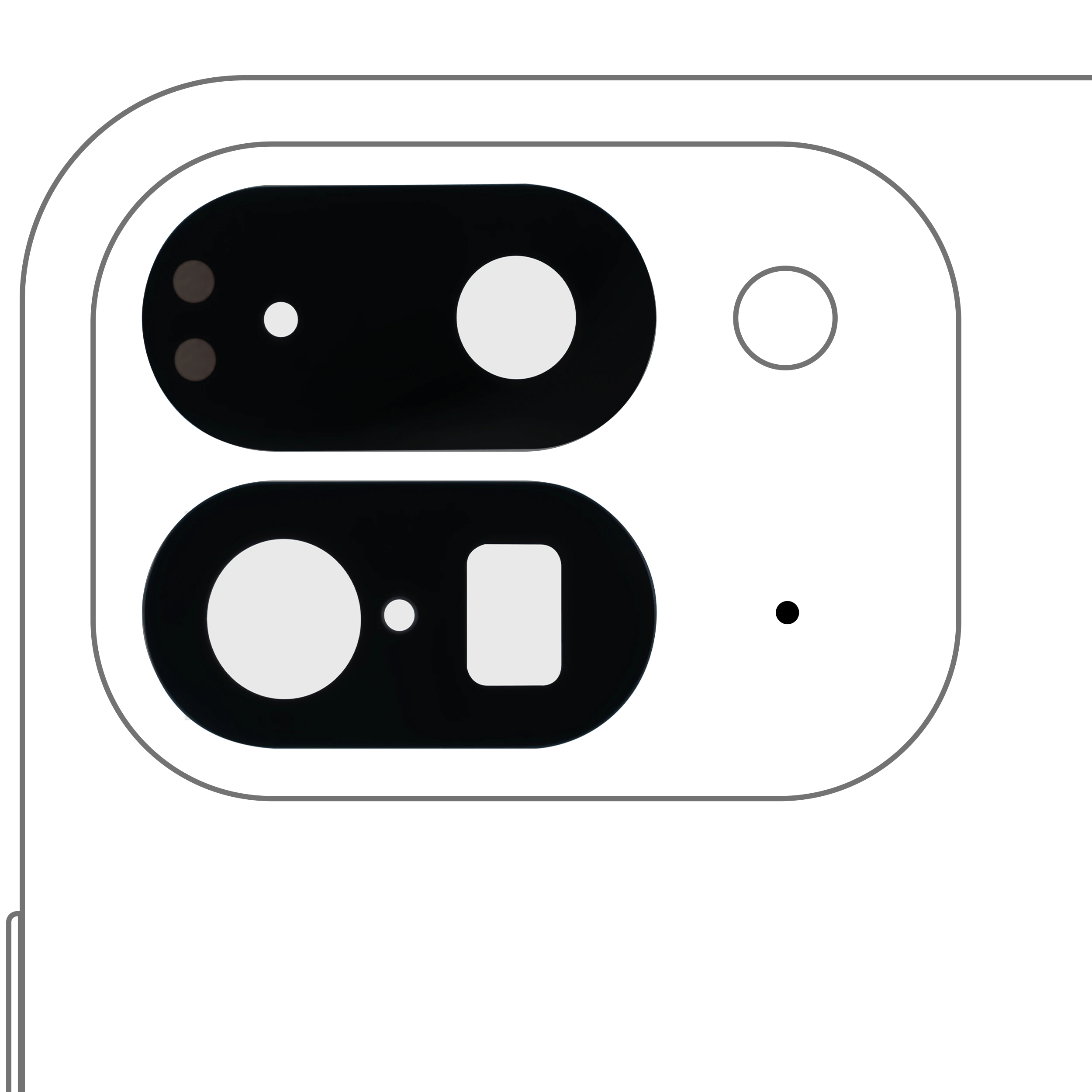 Lente fotocamera posteriore (solo vetro) con adesivo compatibile per Google Pixel 9 Pro Fold