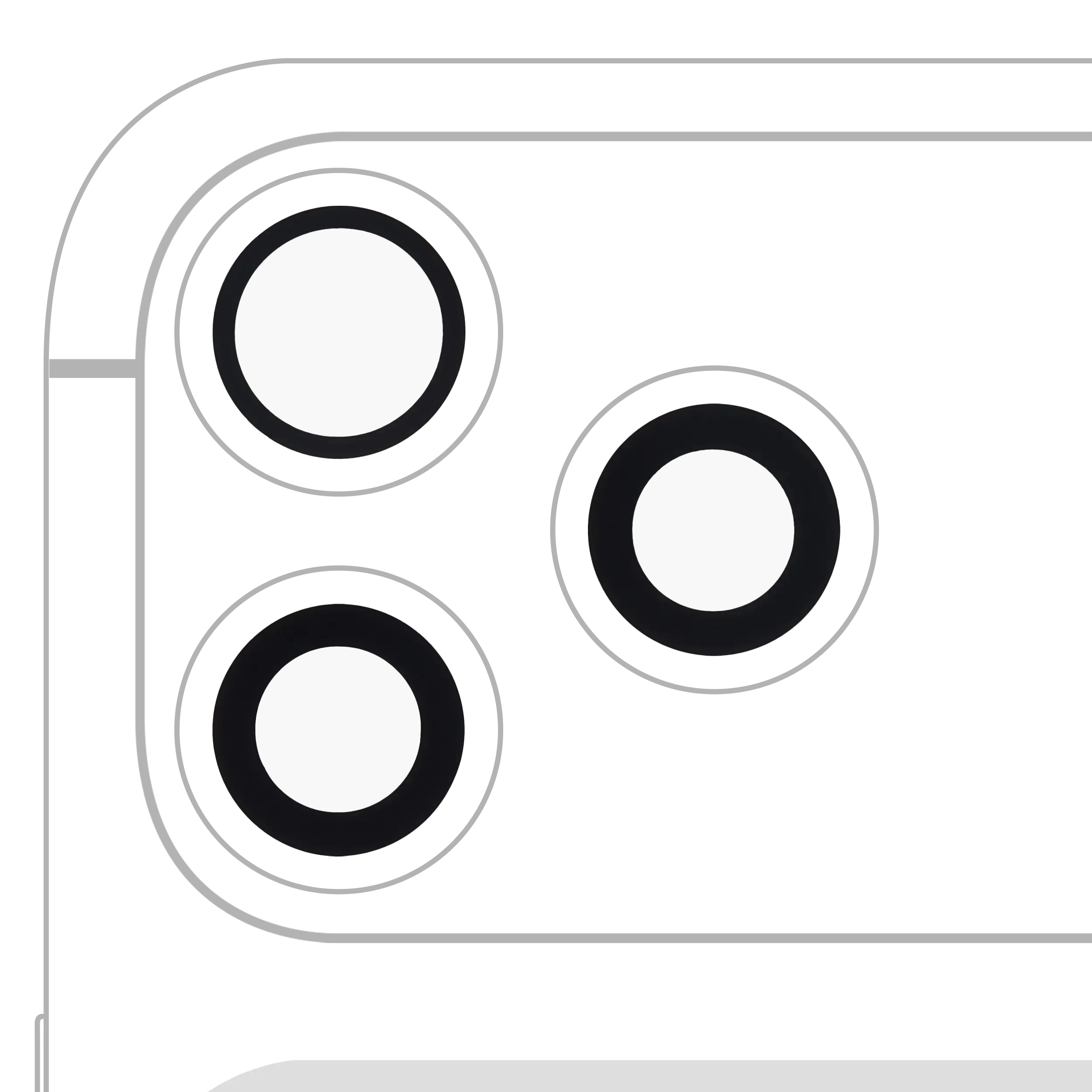 Lente fotocamera posteriore (solo vetro) con adesivo per iPhone 17 Pro / 17 Pro Max (3 set pezzi) (Aftermarket Plus)