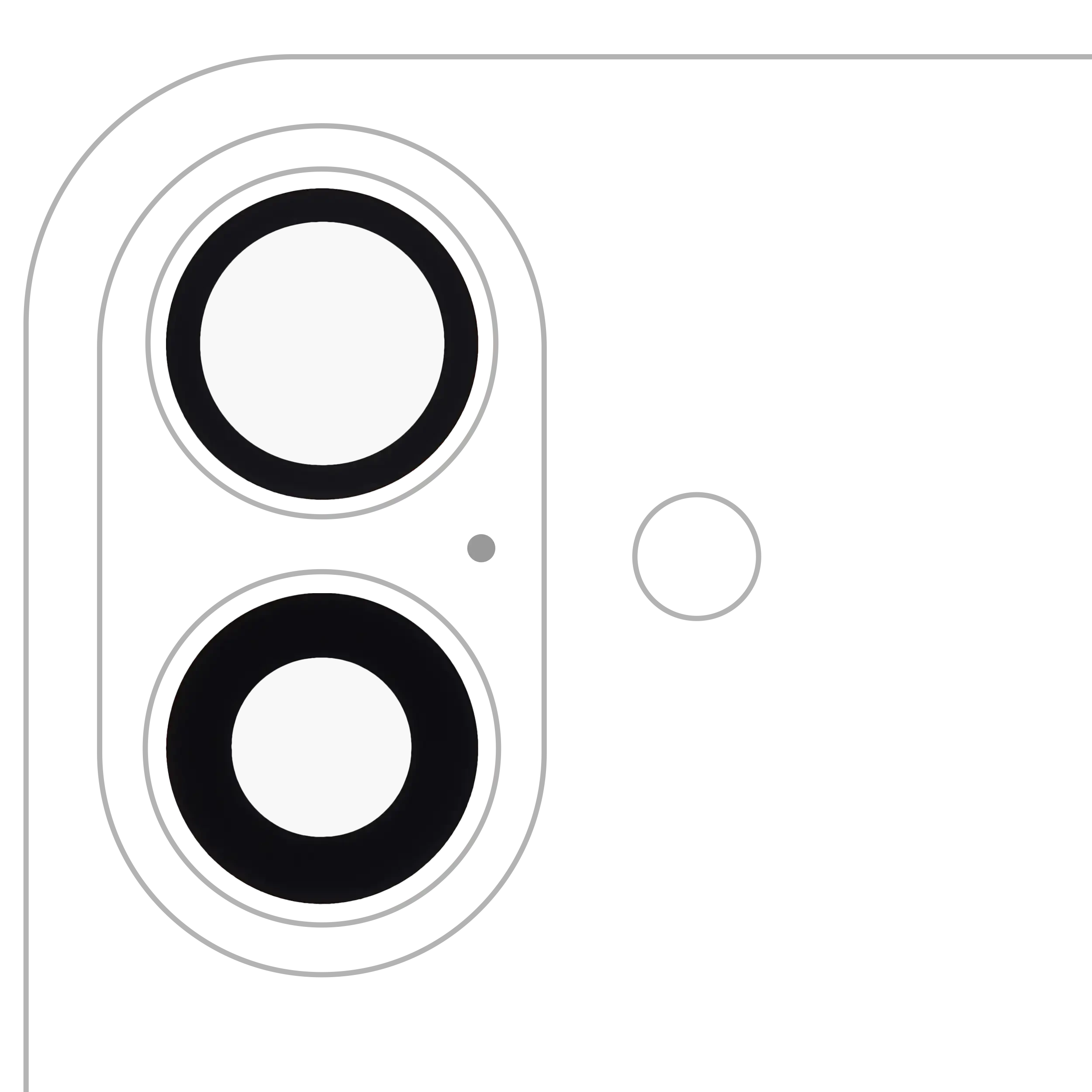Lente fotocamera posteriore (solo vetro) con adesivo per iPhone 16 / 16 Plus / 17 (2 set pezzi) (Aftermarket Plus)