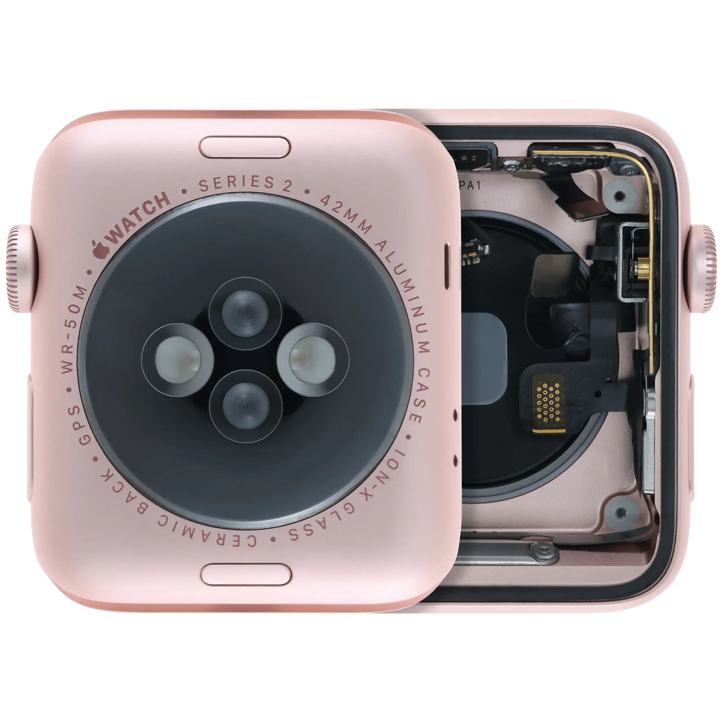 Scocca completa compatibile per Watch Series 2 (42MM) (Used Service Pack Pull: grado A) (Cellular Version) (Aluminum / Oro rosa)