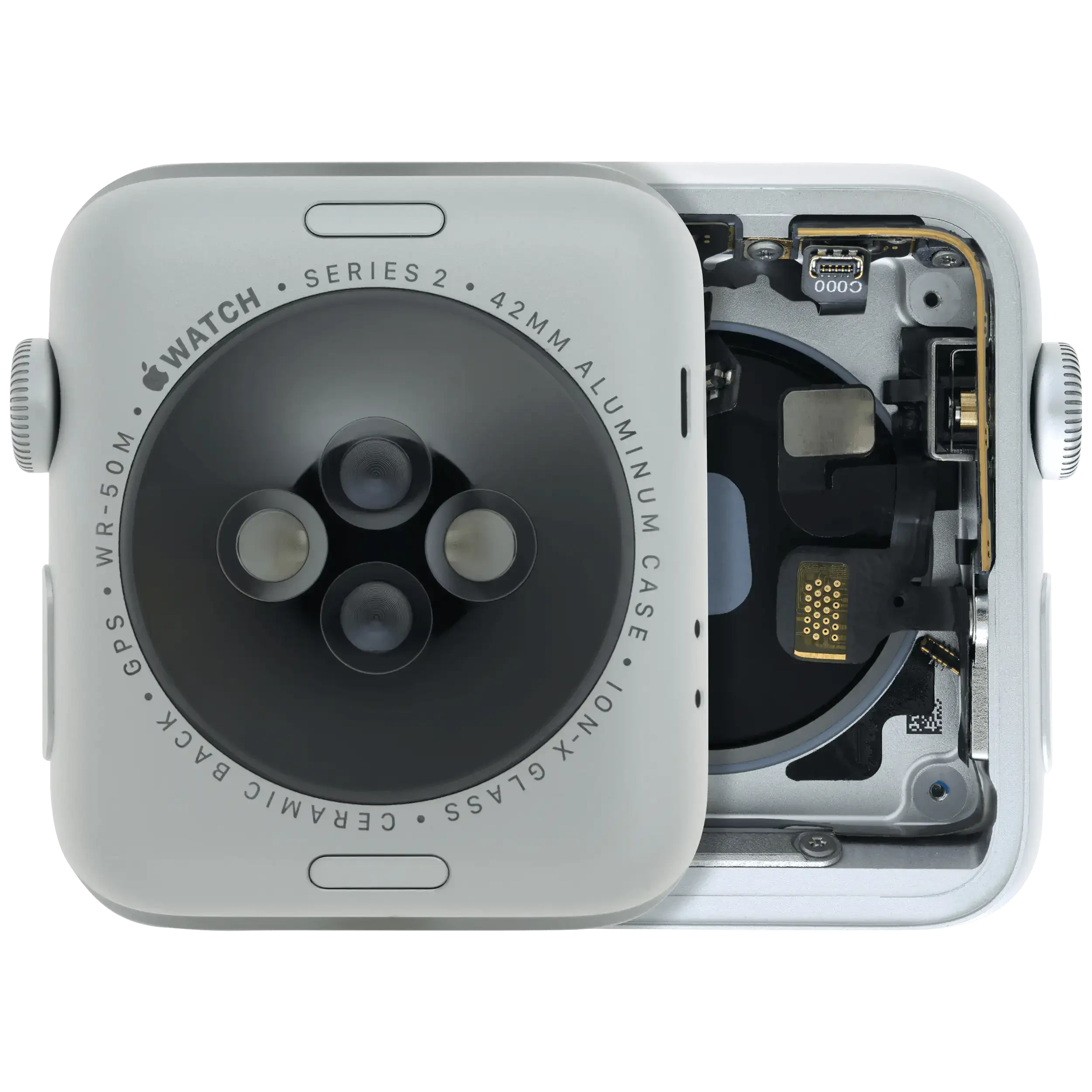 Scocca completa compatibile per Watch Series 2 (42MM) (Used Service Pack Pull: grado A) (Cellular Version) (Aluminum / Argento)
