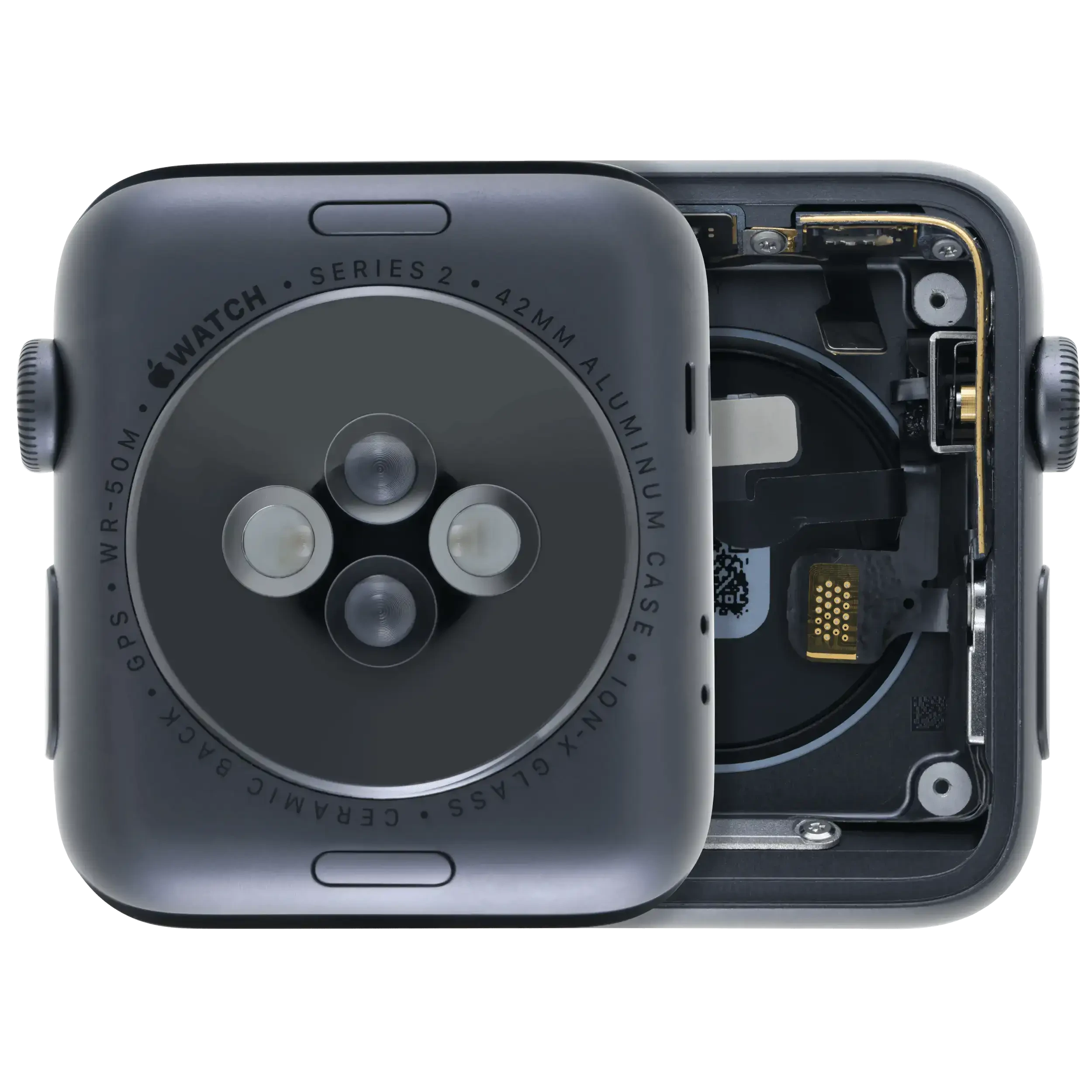 Scocca completa compatibile per Watch Series 2 (42MM) (Used Service Pack Pull: grado A) (Cellular Version) (Aluminum / Nero siderale)