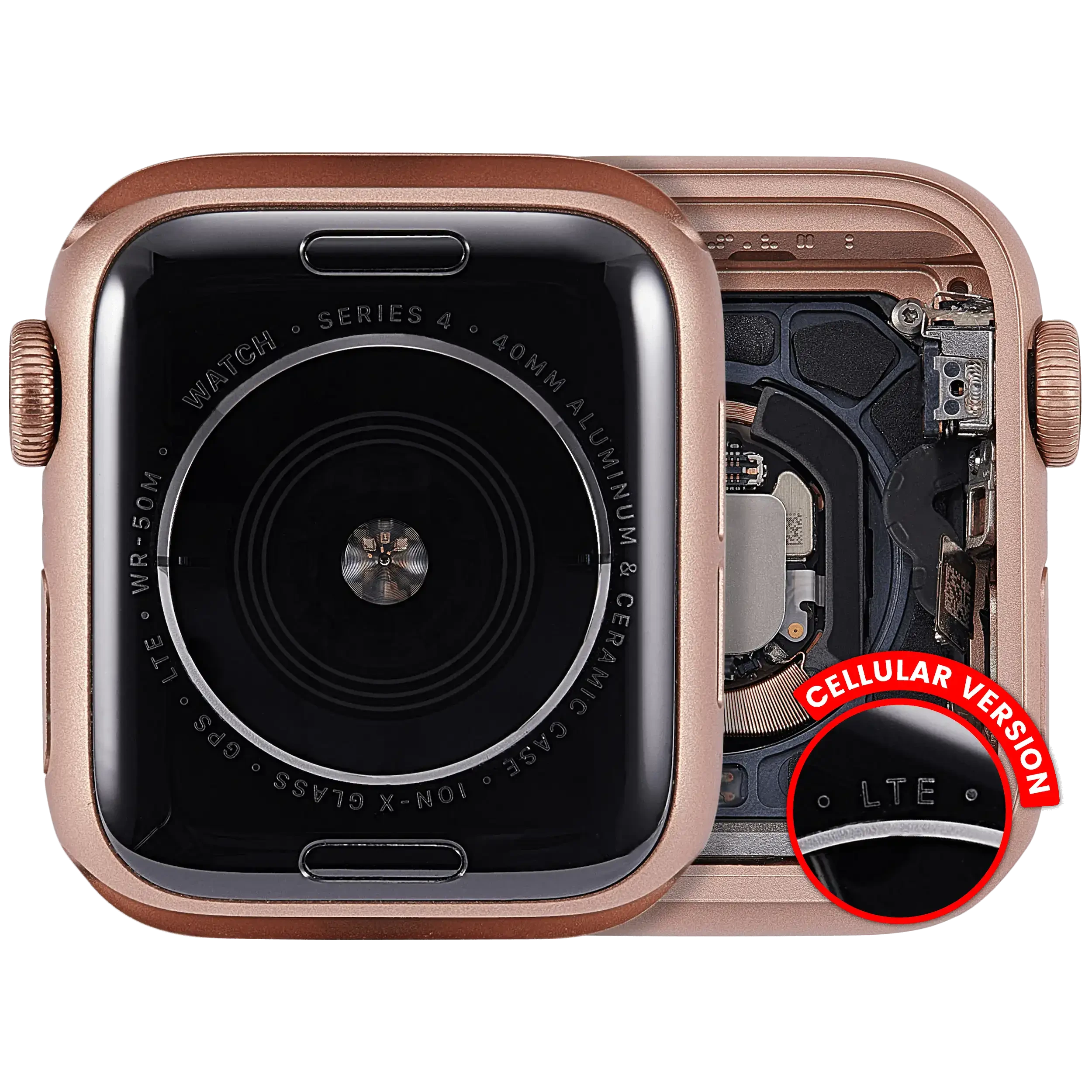 Scocca completa compatibile per Watch Series 4 (40MM) (Used Service Pack Pull: grado A) (Cellular Version) (Aluminum / Oro)