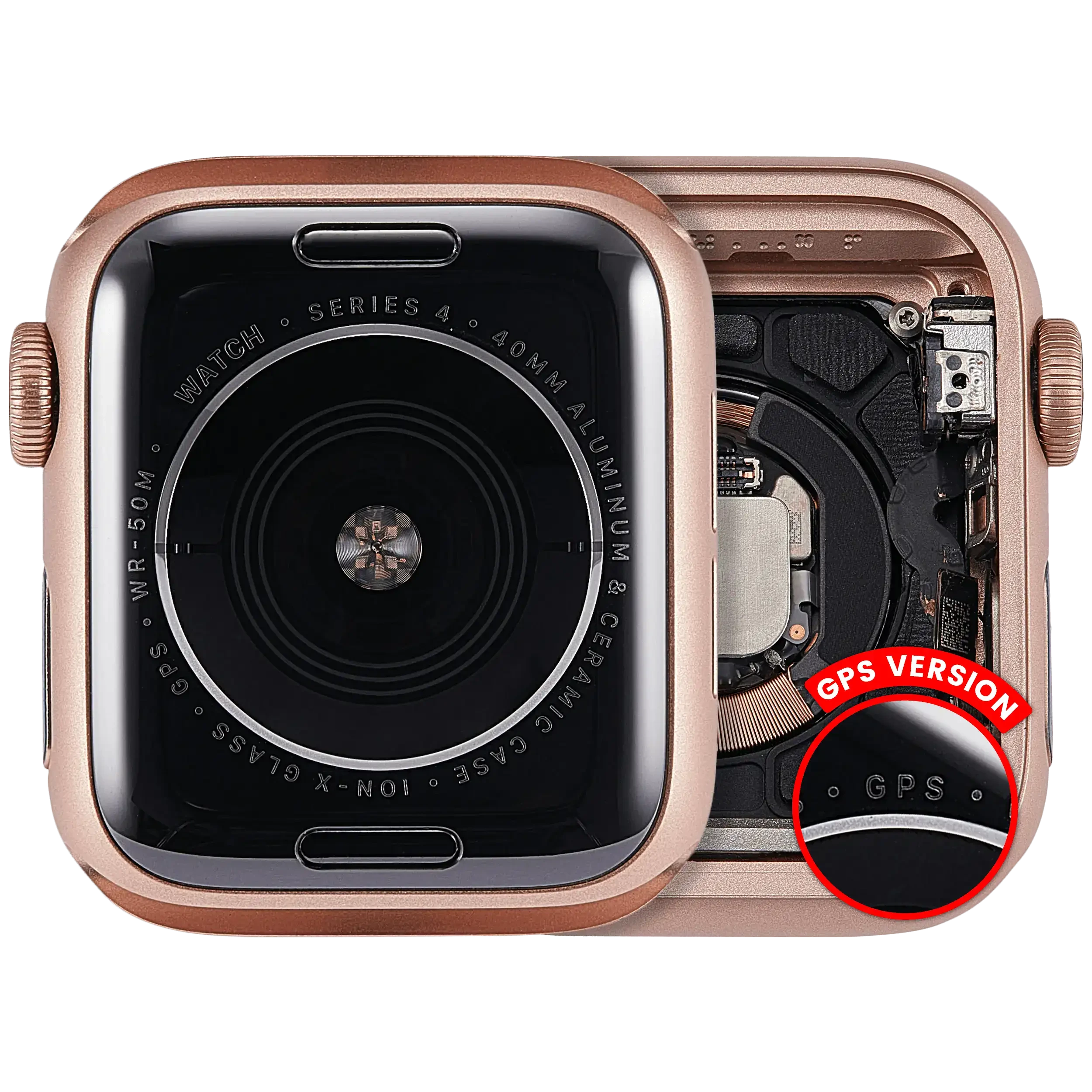 Scocca completa compatibile per Watch Series 4 (40MM) (Used Service Pack Pull: grado A) (GPS Version) (Aluminum / Oro)