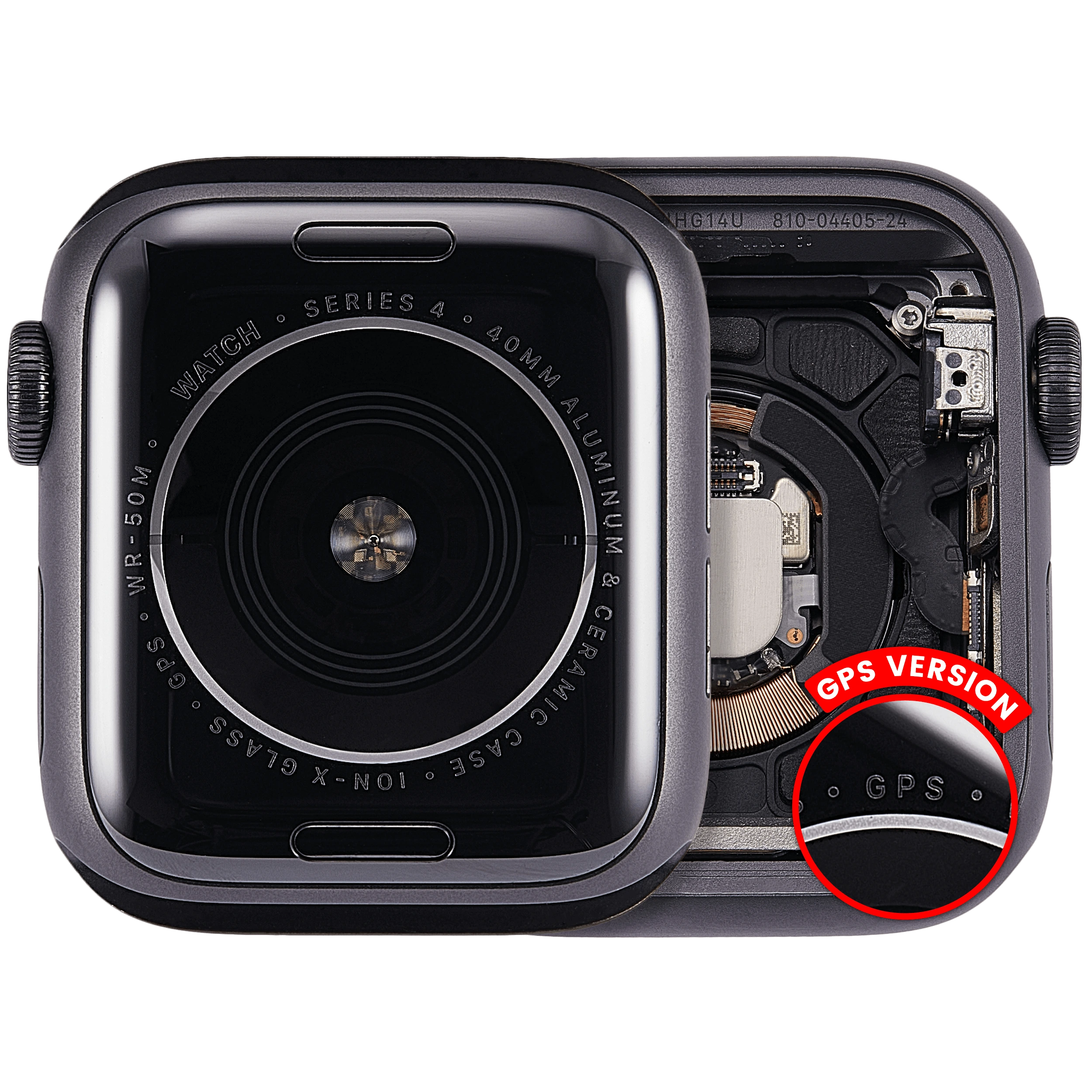 Scocca completa compatibile per Watch Series 4 (40MM) (Used Service Pack Pull: grado A) (GPS Version) (Aluminum / Nero siderale)