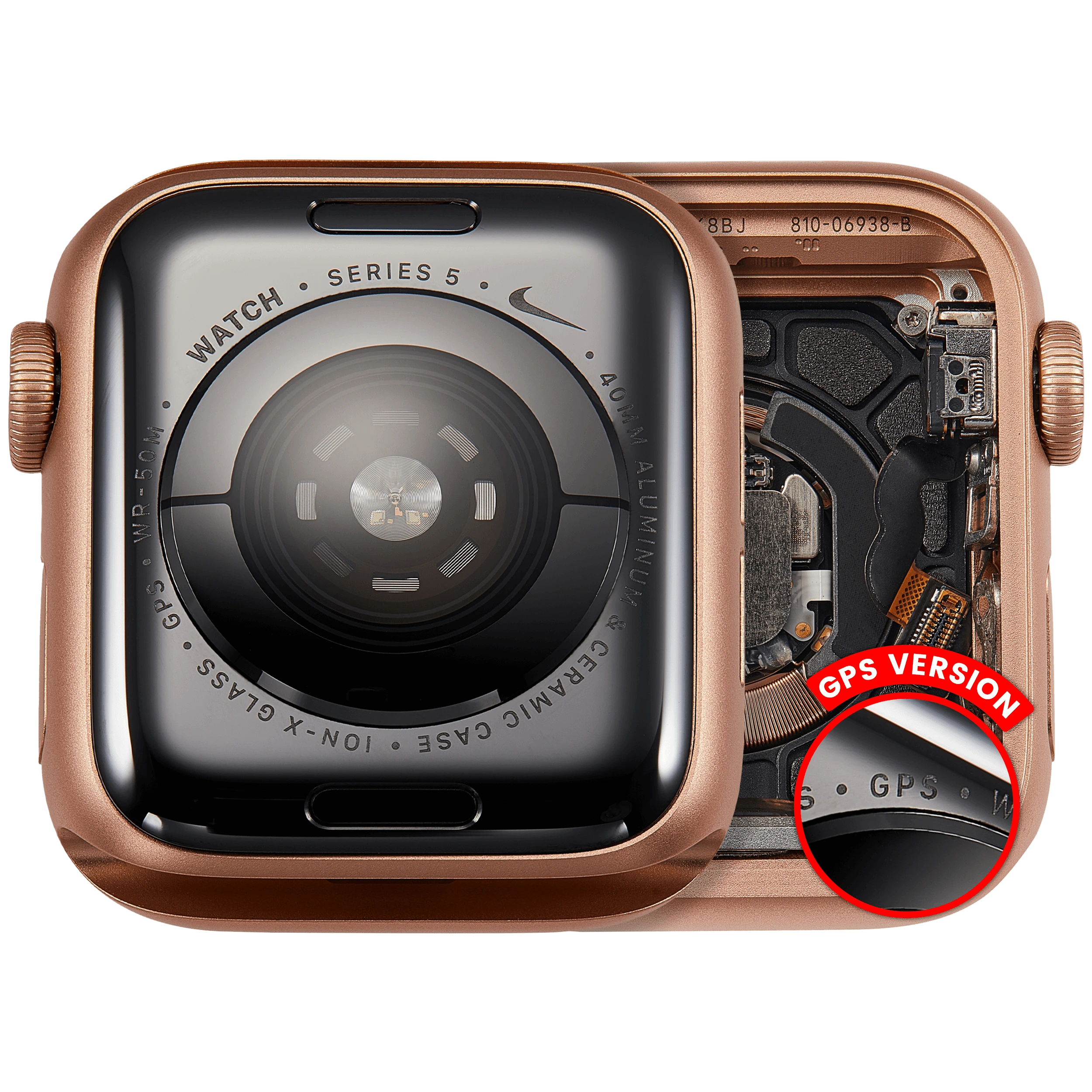Scocca completa compatibile per Watch Series 5 (40MM) (Used Service Pack Pull: grado A) (GPS Version) (Aluminum / Oro)