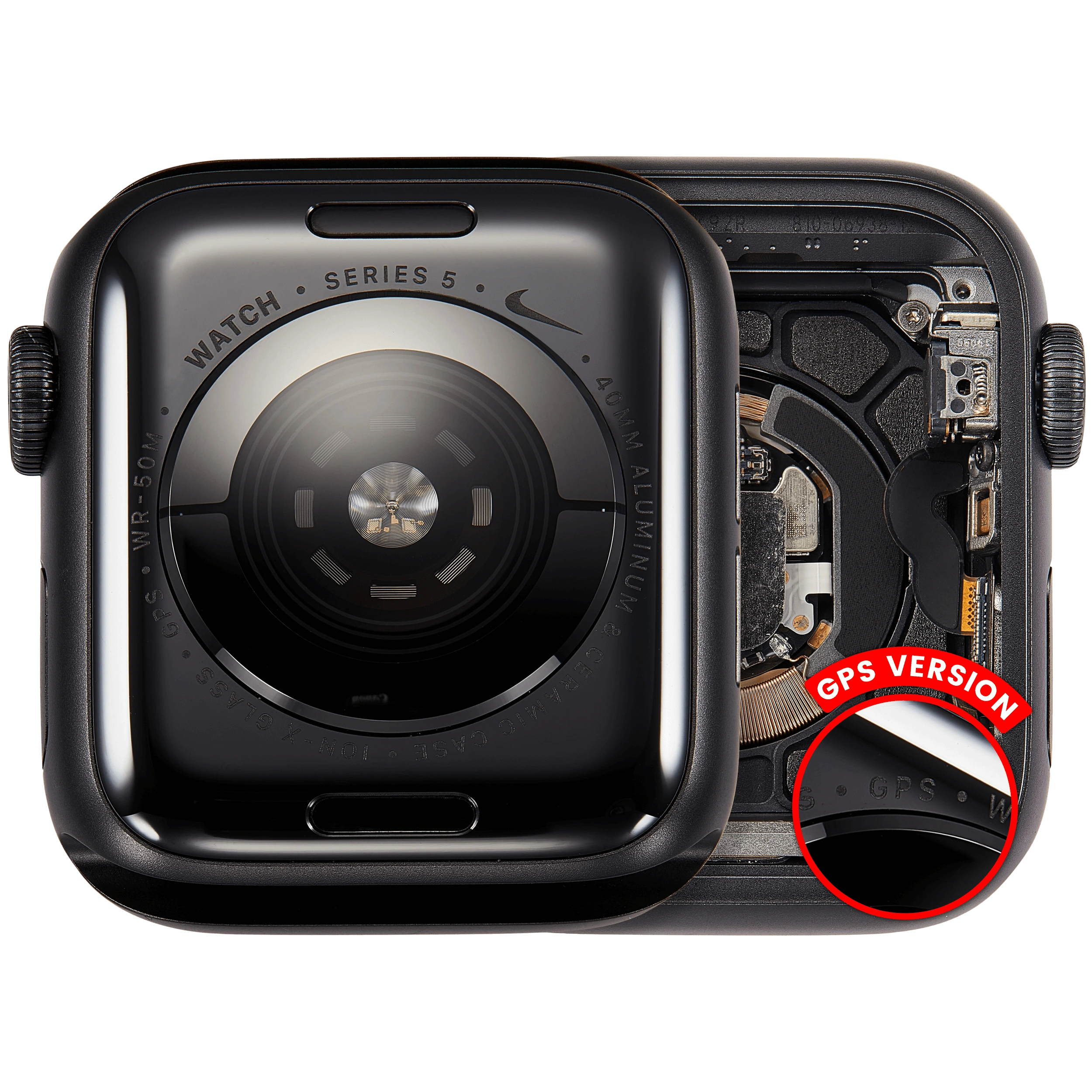 Scocca completa compatibile per Watch Series 5 (40MM) (Used Service Pack Pull: grado A) (GPS Version) (Aluminum / Nero siderale)